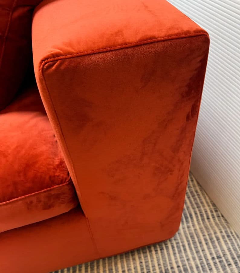 Cappellini Armless Red Slipcovered Chair + Pillow - Thumbnail 10