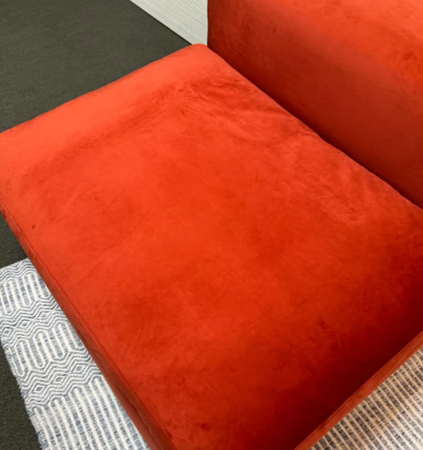 Cappellini Armless Red Slipcovered Chair + Pillow - Thumbnail 9