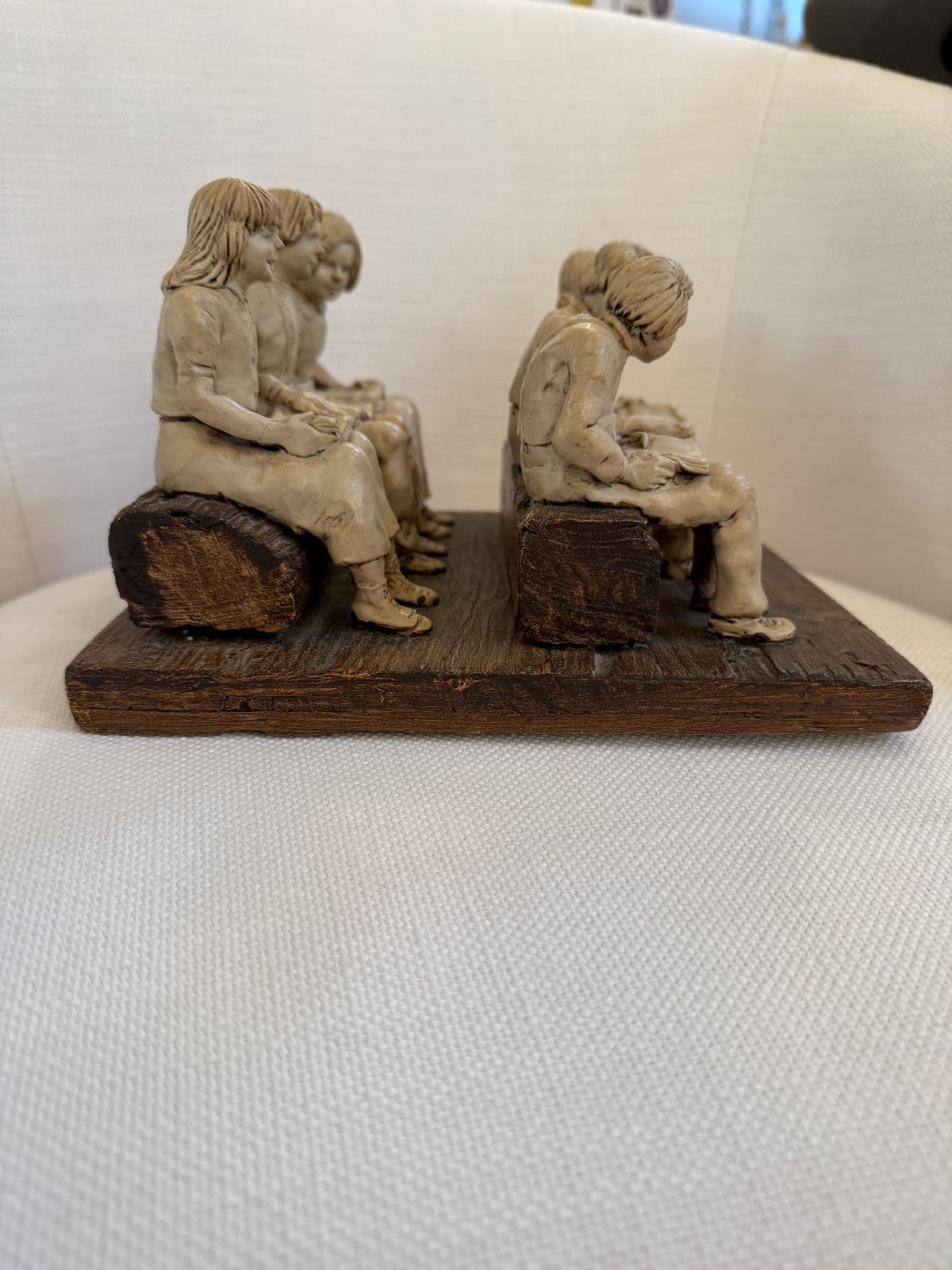 Circa 1990's Betty Difuntorum "Study Time" Resin Sculpture - Thumbnail 10