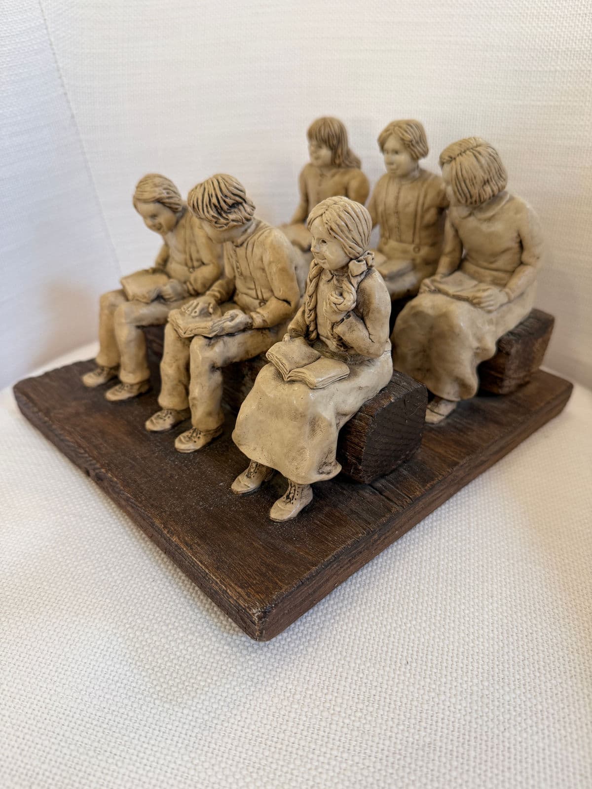 Circa 1990's Betty Difuntorum "Study Time" Resin Sculpture - Thumbnail 5