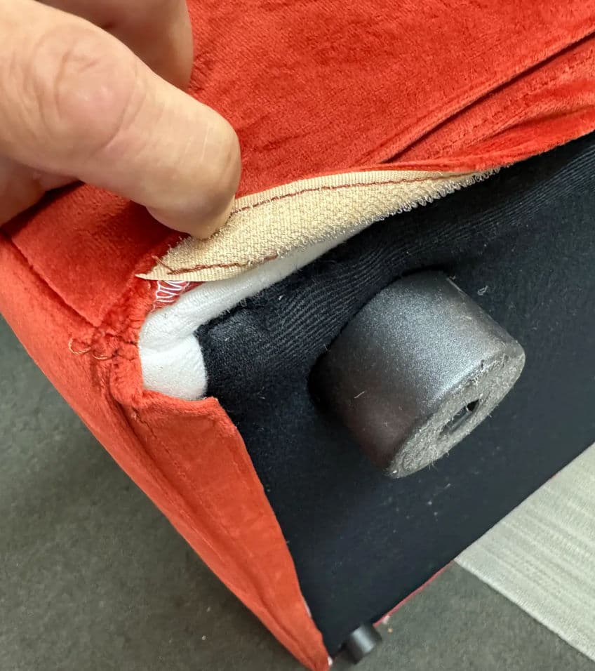 Cappellini Armless Red Slipcovered Chair + Pillow - Thumbnail 12