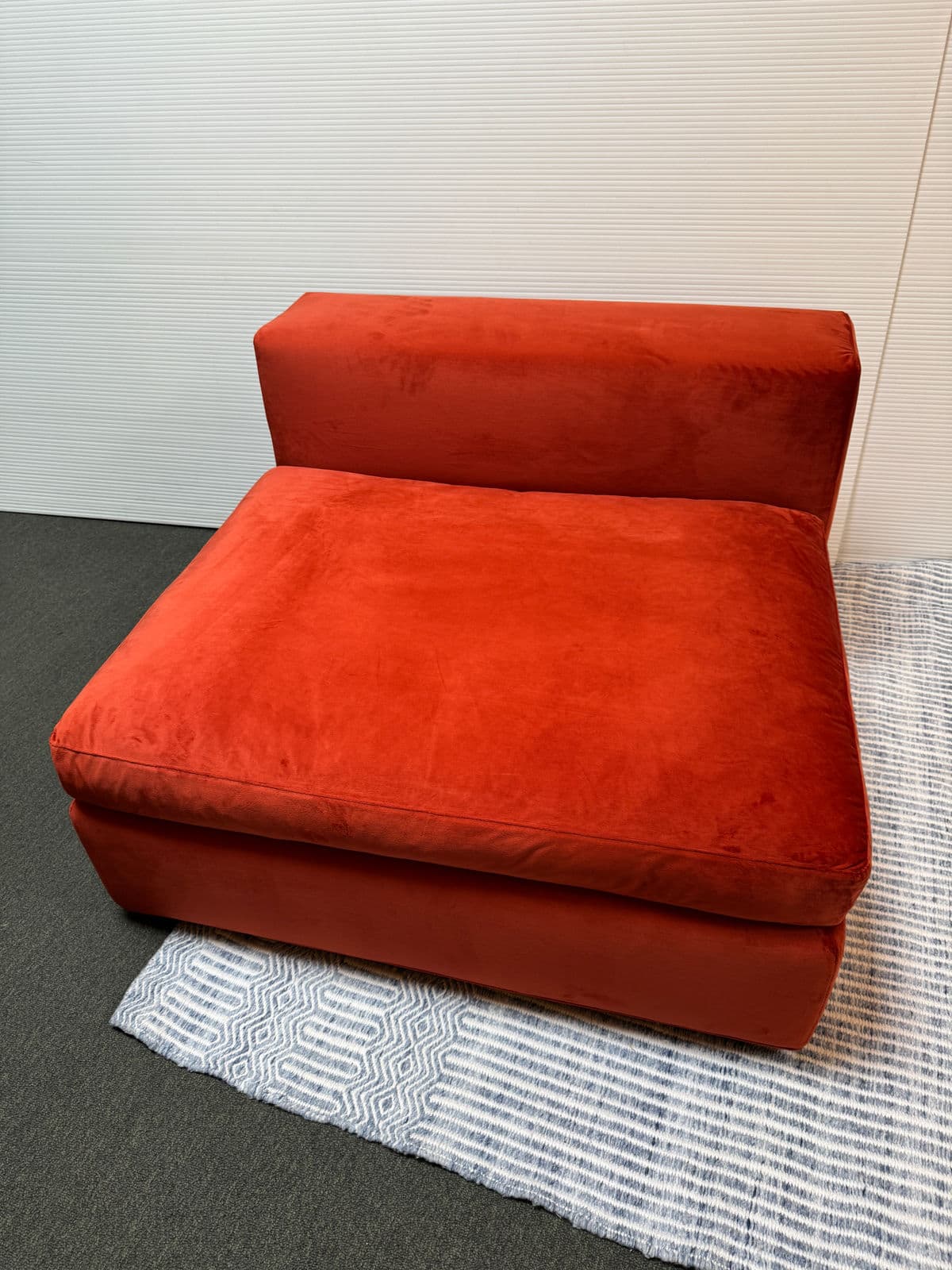 Cappellini Armless Red Slipcovered Chair + Pillow - Thumbnail 7