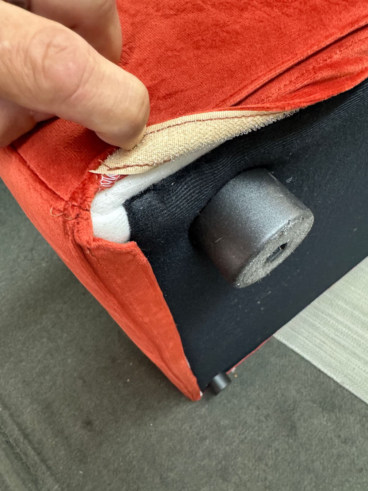 Cappellini Armless Red Slipcovered Chair + Pillow - Thumbnail 8