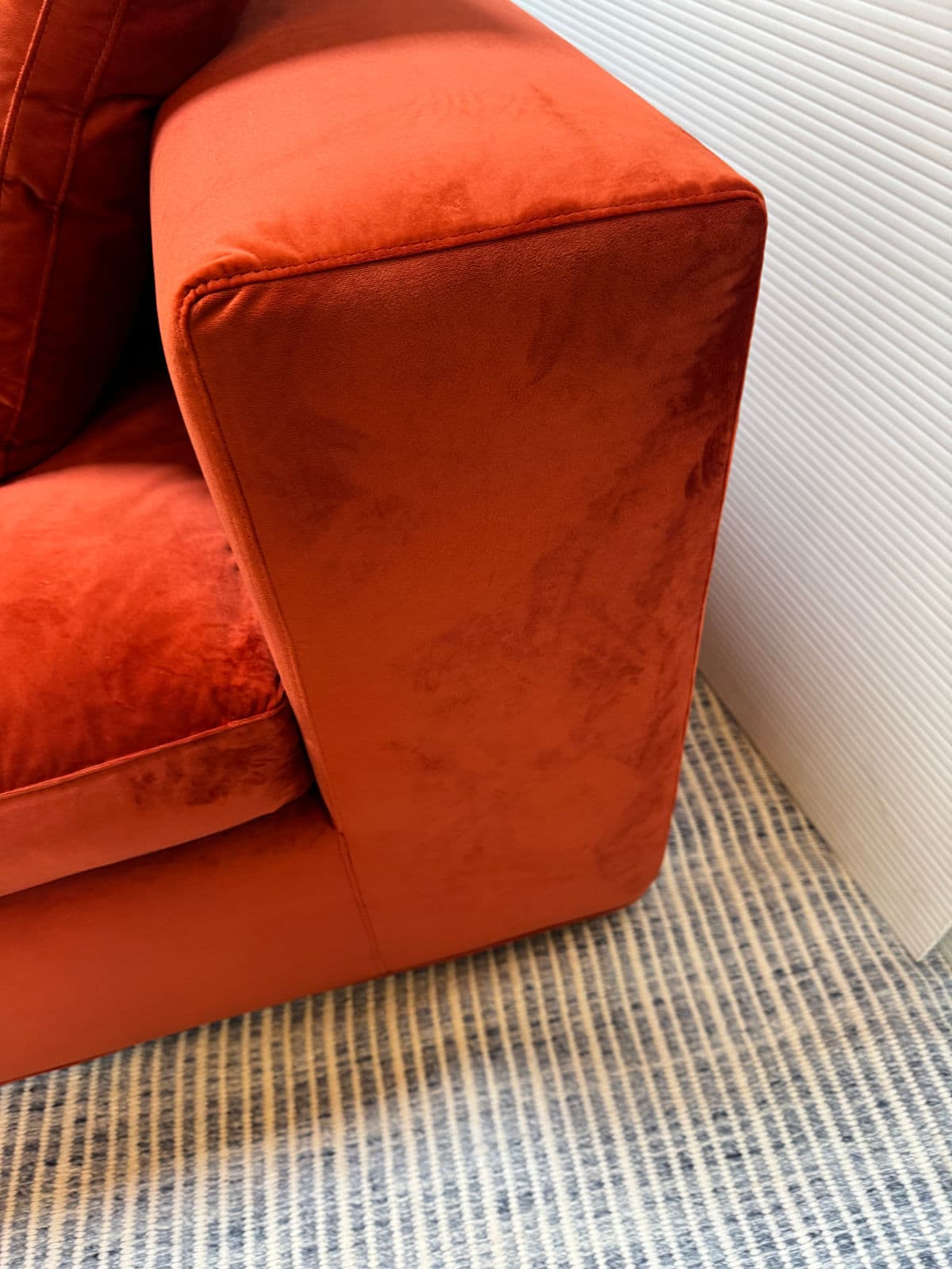 Cappellini Armless Red Slipcovered Chair + Pillow - Thumbnail 9