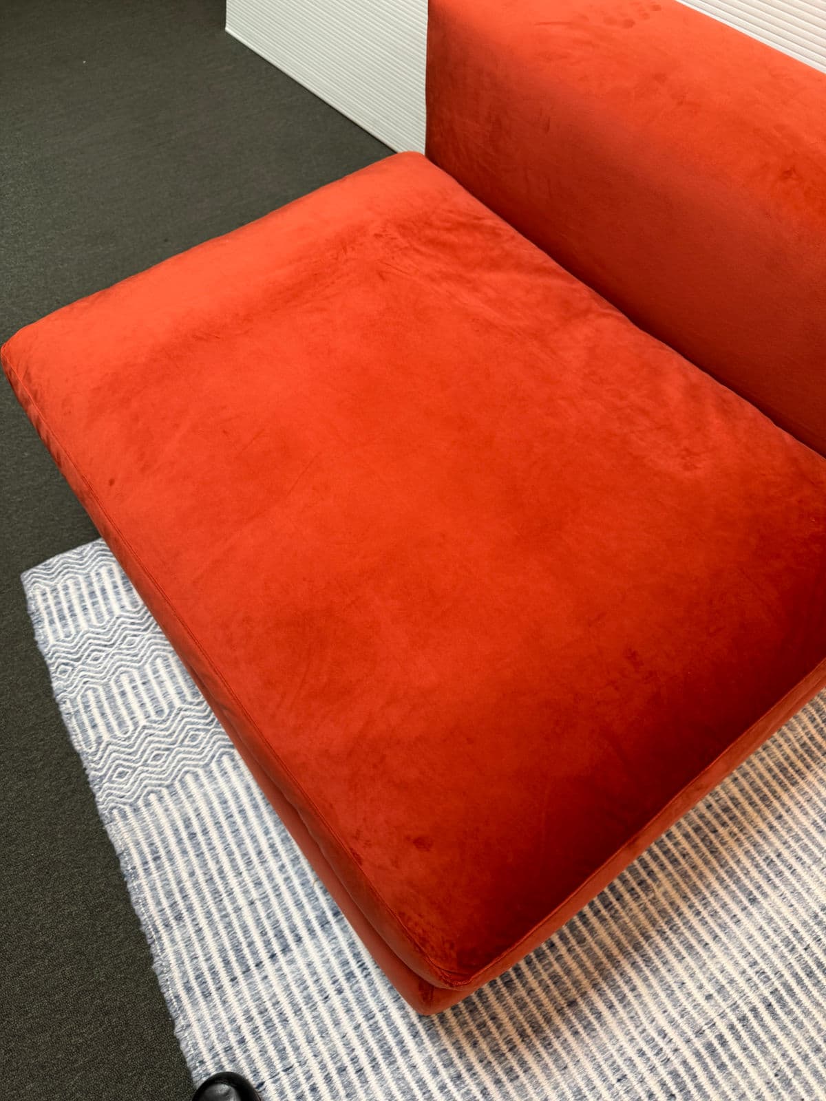 Cappellini Armless Red Slipcovered Chair + Pillow - Thumbnail 10