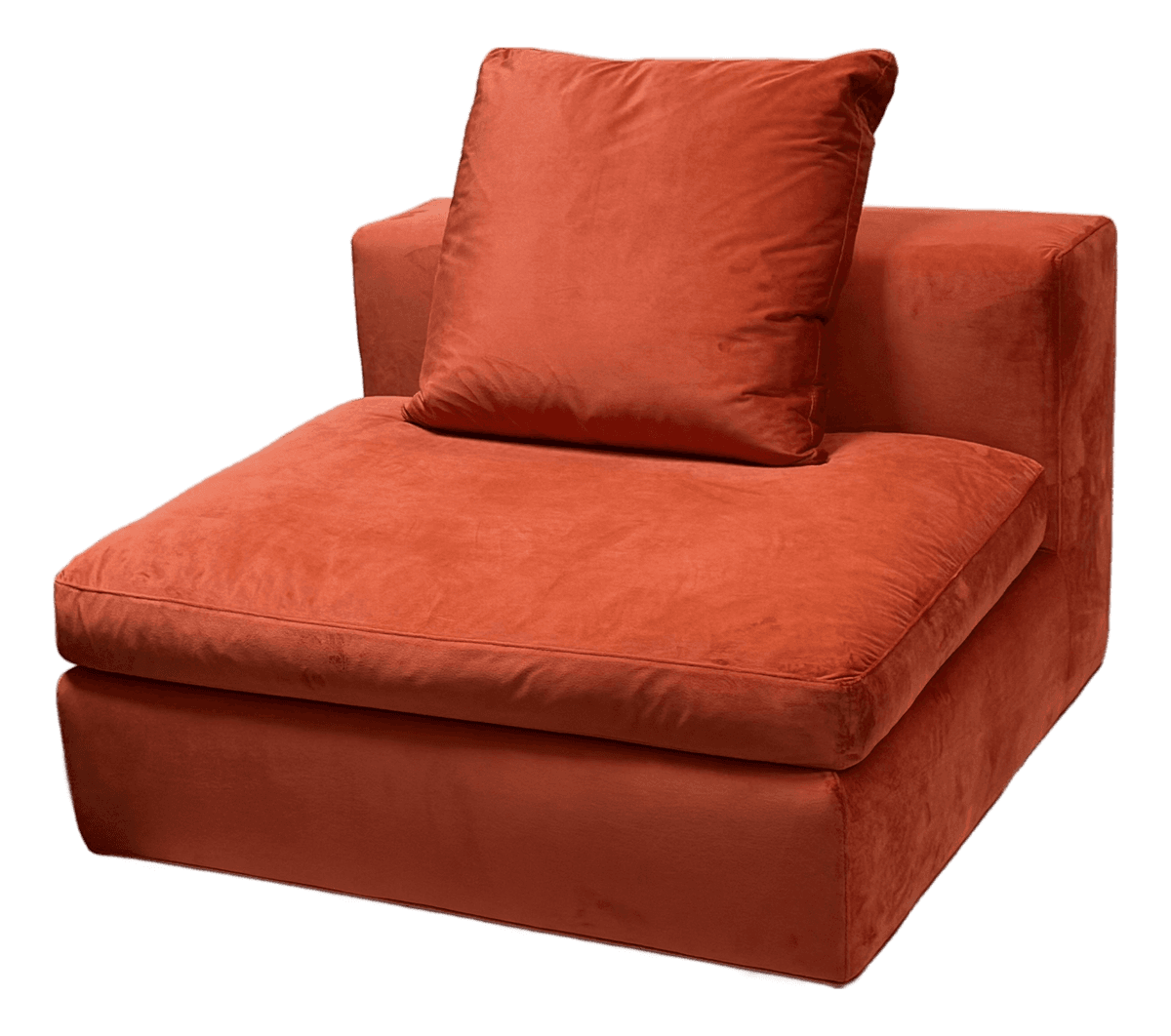 Cappellini Armless Red Slipcovered Chair + Pillow - Thumbnail 2