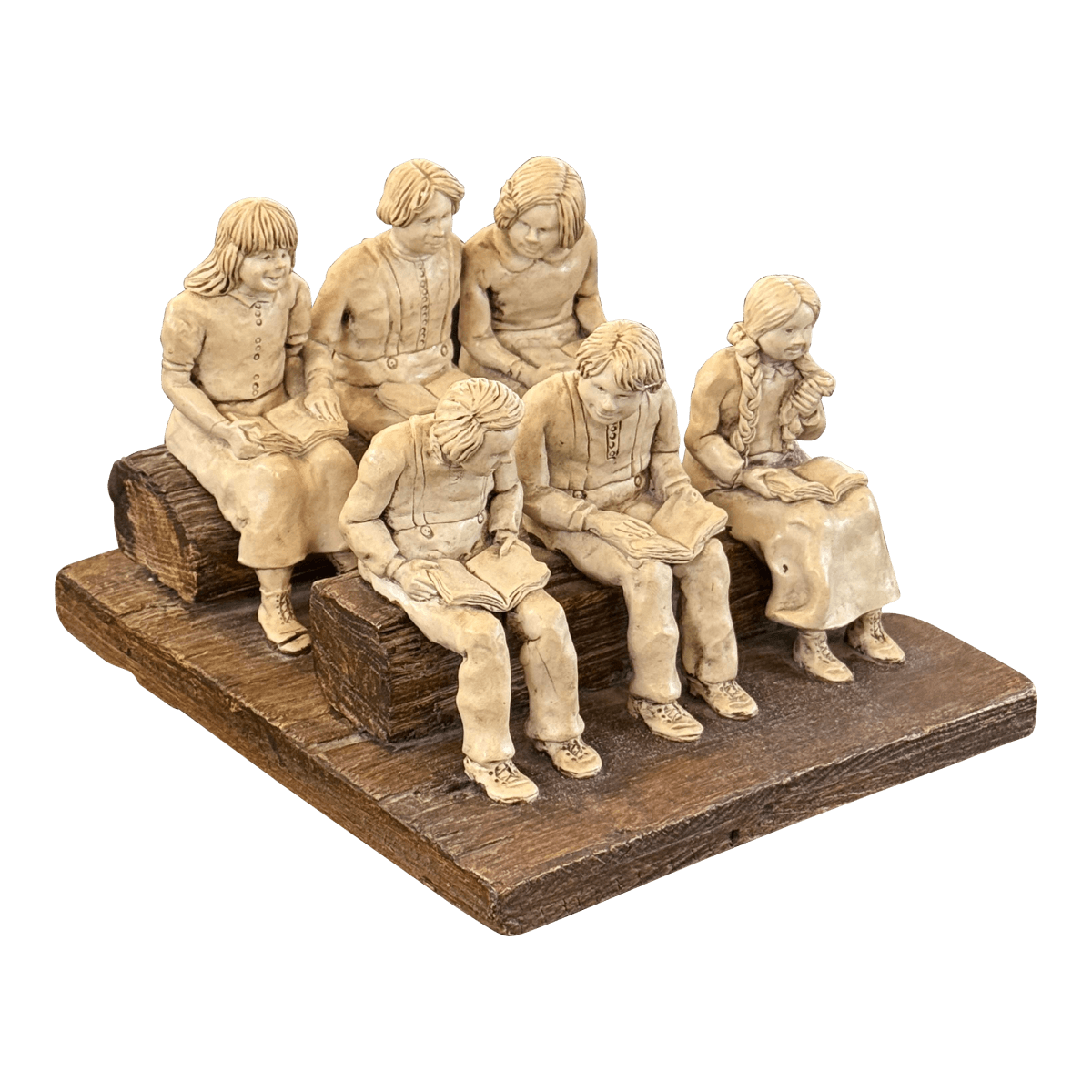 Circa 1990's Betty Difuntorum "Study Time" Resin Sculpture - Thumbnail 2