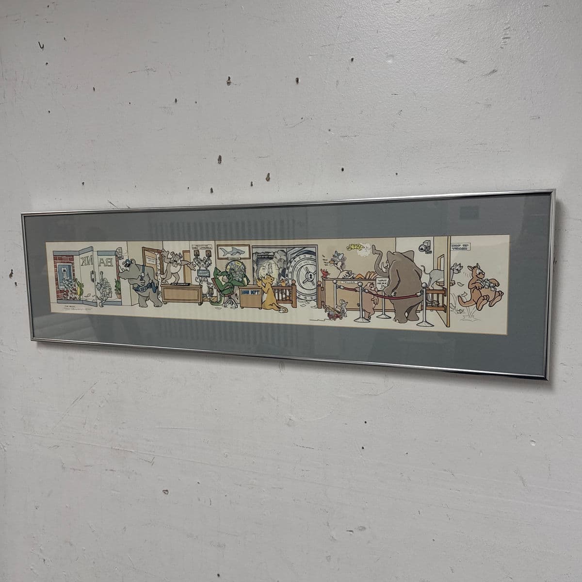 Circa 1985 Robert Marble "The Bank" Offset Lithograph + Signed Edition 20/750 - Thumbnail 13