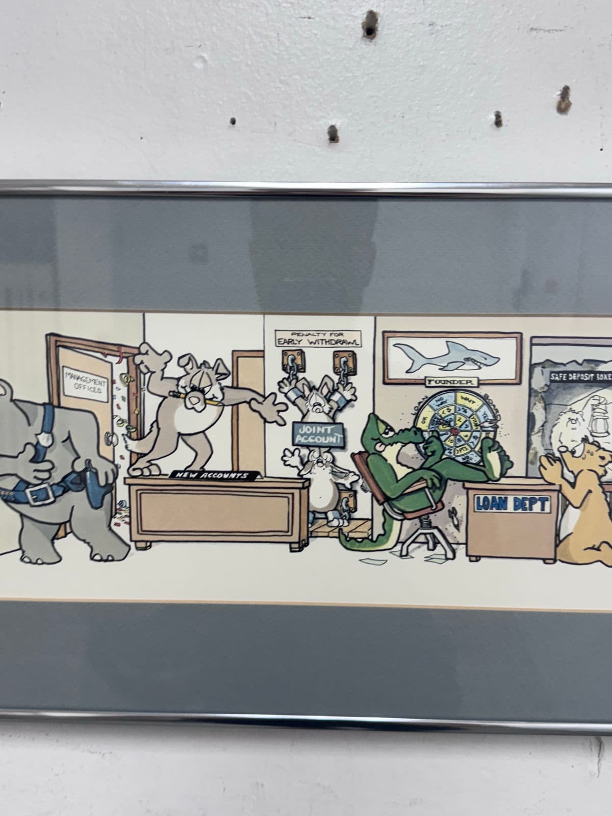 Circa 1985 Robert Marble "The Bank" Offset Lithograph + Signed Edition 20/750 - Thumbnail 5