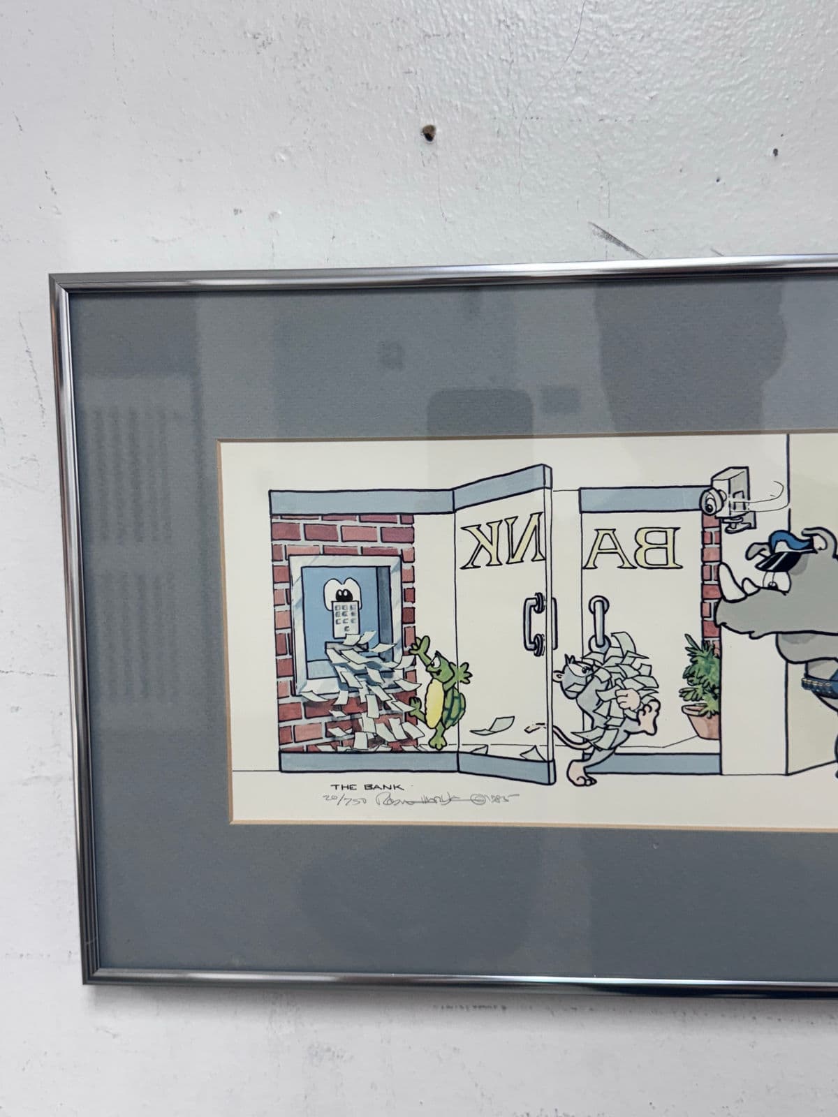 Circa 1985 Robert Marble "The Bank" Offset Lithograph + Signed Edition 20/750 - Thumbnail 10