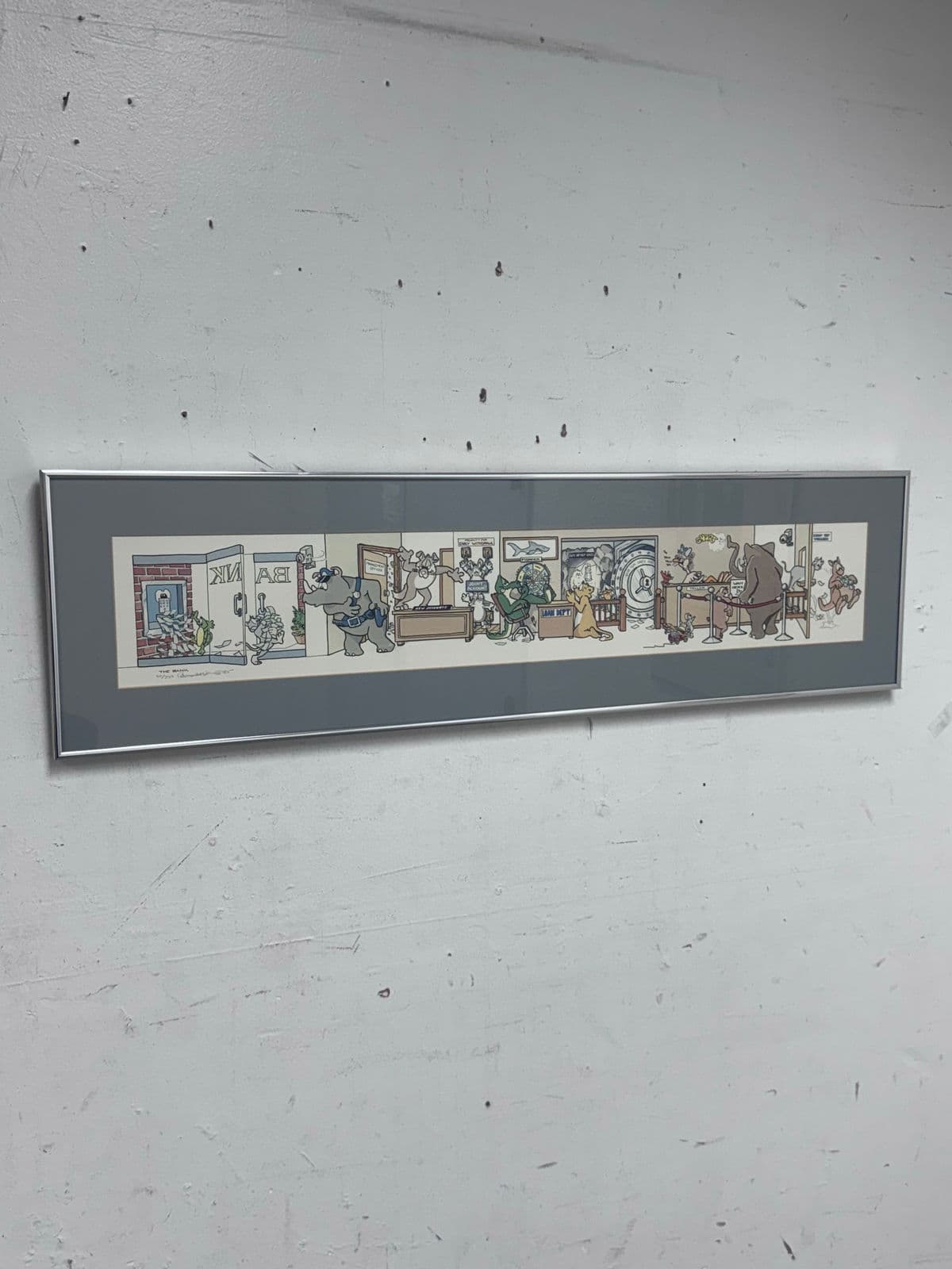 Circa 1985 Robert Marble "The Bank" Offset Lithograph + Signed Edition 20/750 - Thumbnail 4