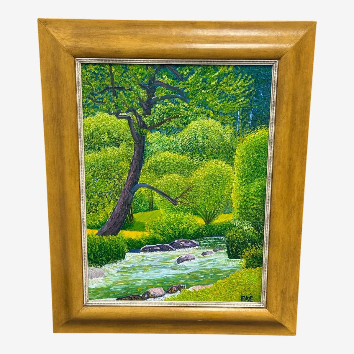 Circa 1997 Zwettl River at Syrafeld Painting by Peter Apolonius Etzer - Image 1