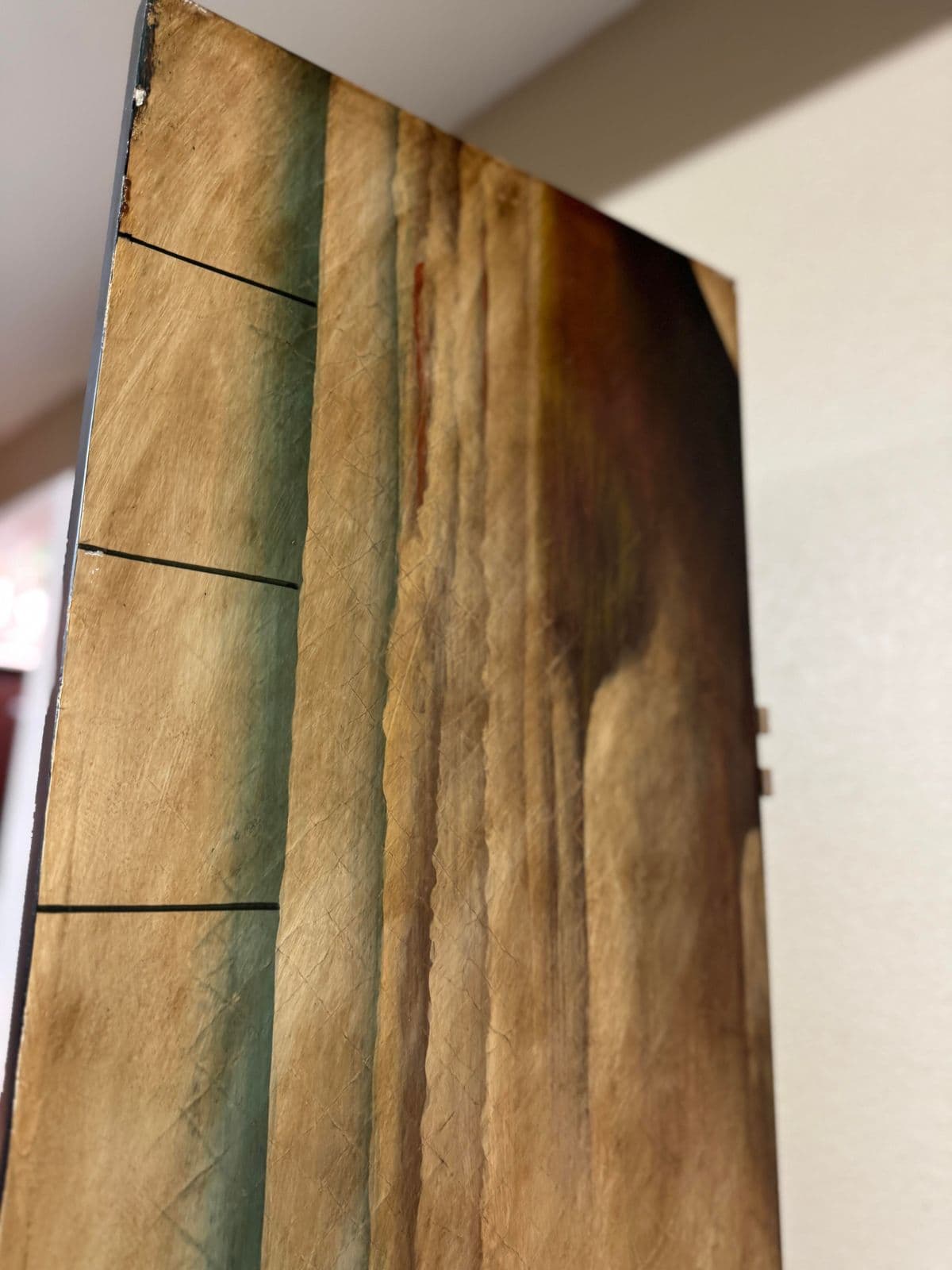 Late 20th Century "Passage to Walled Garden" Three Panel Screen - Thumbnail 12