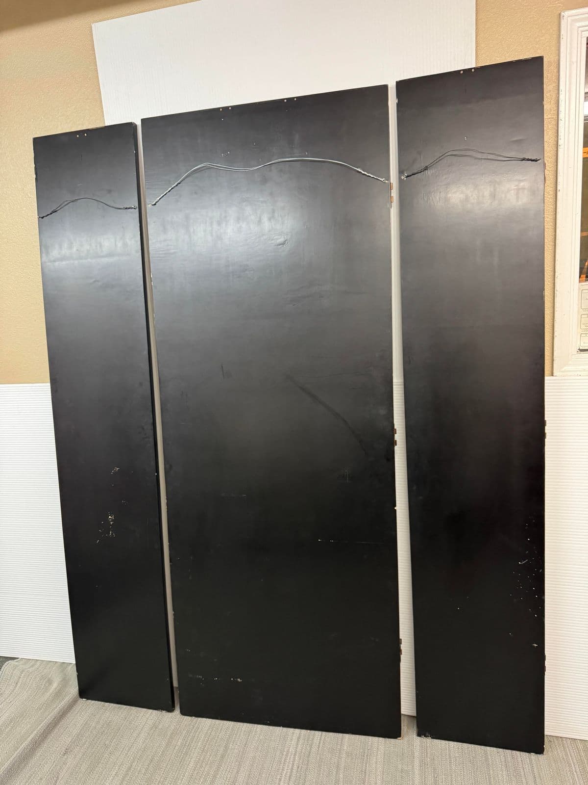 Late 20th Century "Passage to Walled Garden" Three Panel Screen - Thumbnail 9