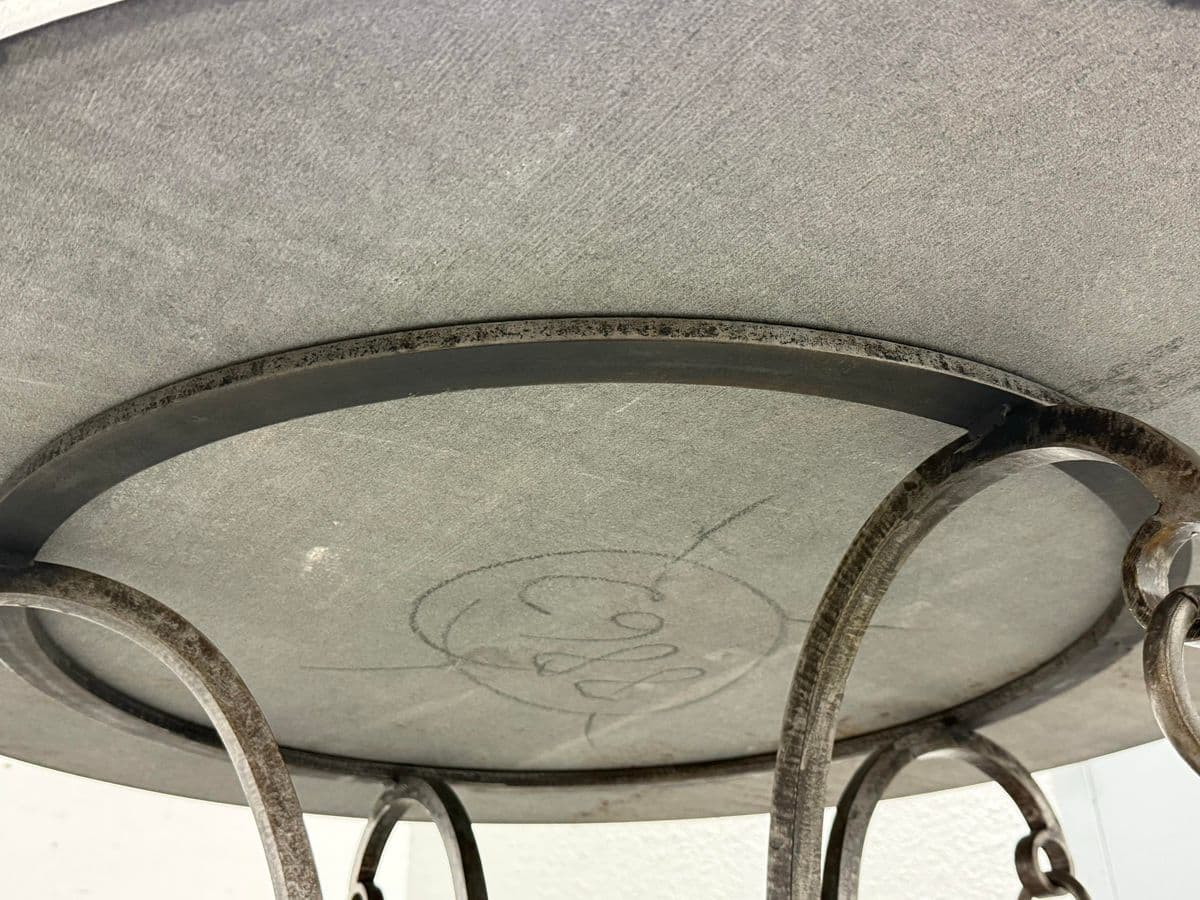 Circa 2004 Directorie Round Iron + Marble Top Table - Thumbnail 13