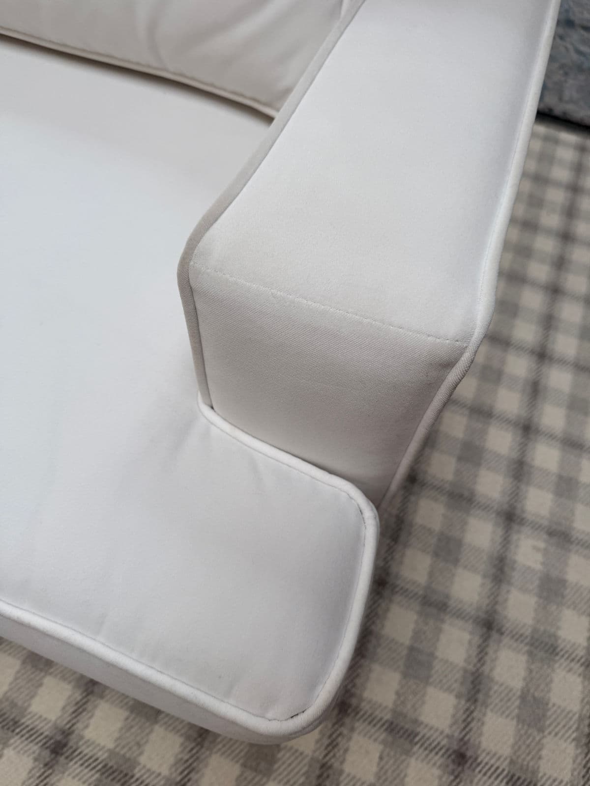 Sunrise Home + Hickory Chair Company White Velvet Loveseat - Thumbnail 12