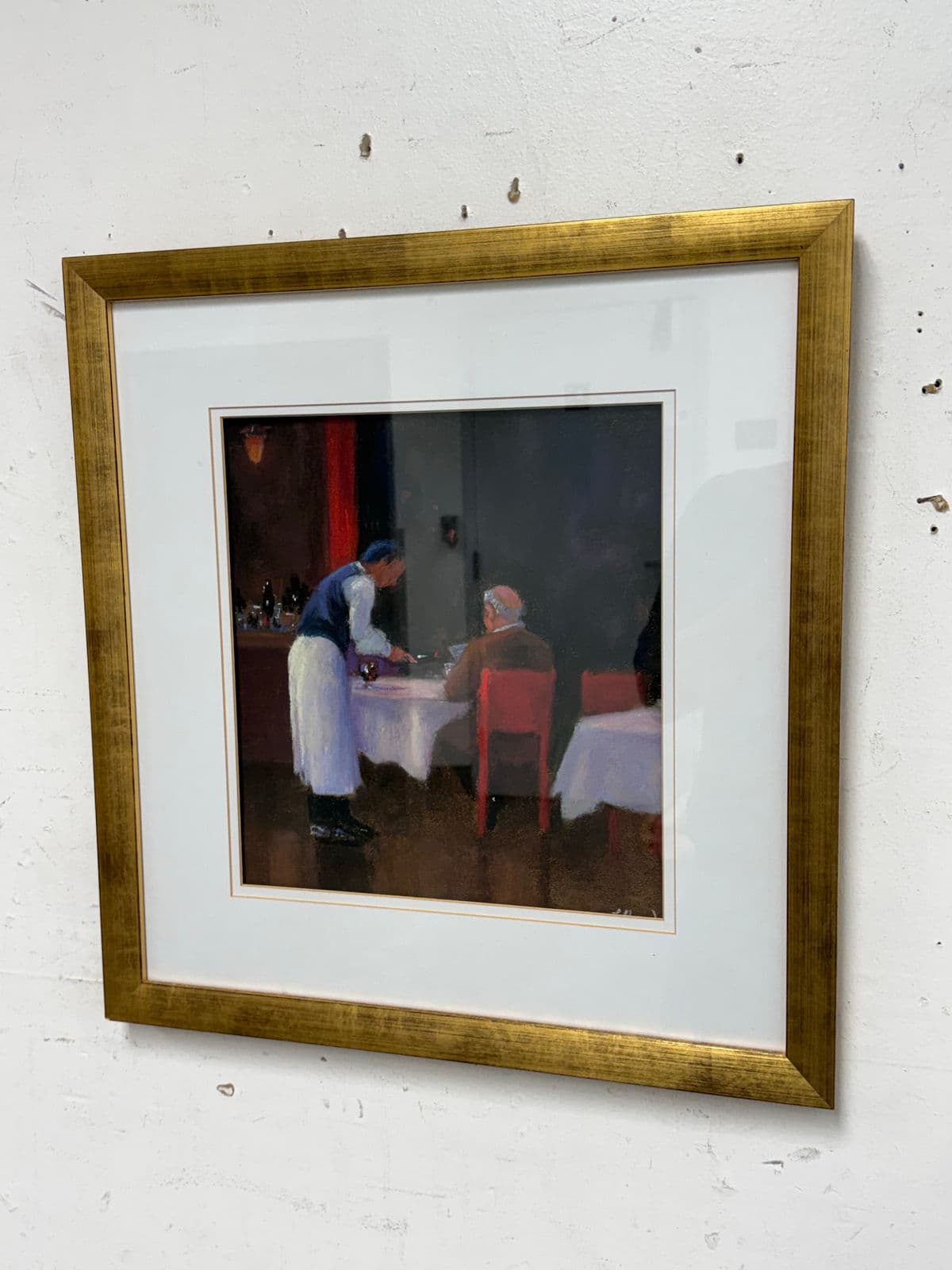 Francine Hurd "Restaurant Series 2" Original Pastel Art Work + Signed, Circa 2004 - Thumbnail 4