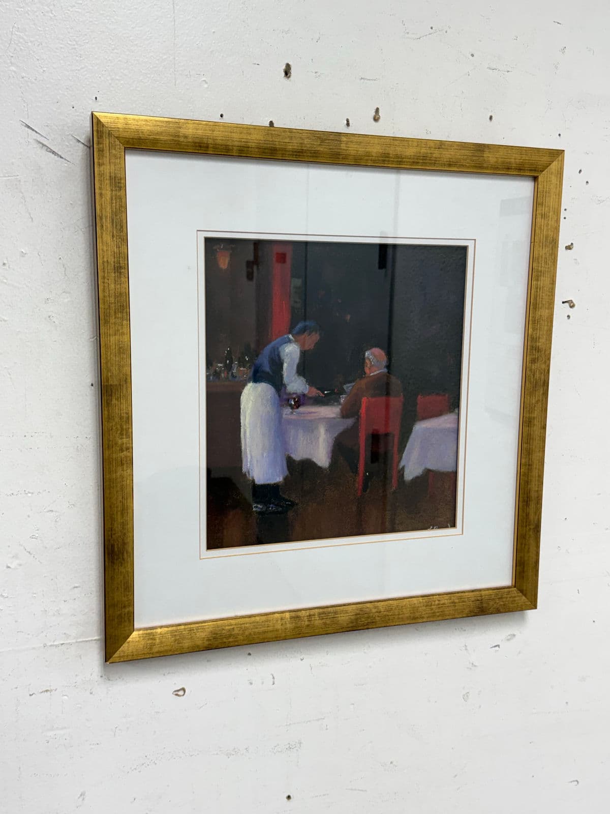 Francine Hurd "Restaurant Series 2" Original Pastel Art Work + Signed, Circa 2004 - Thumbnail 3