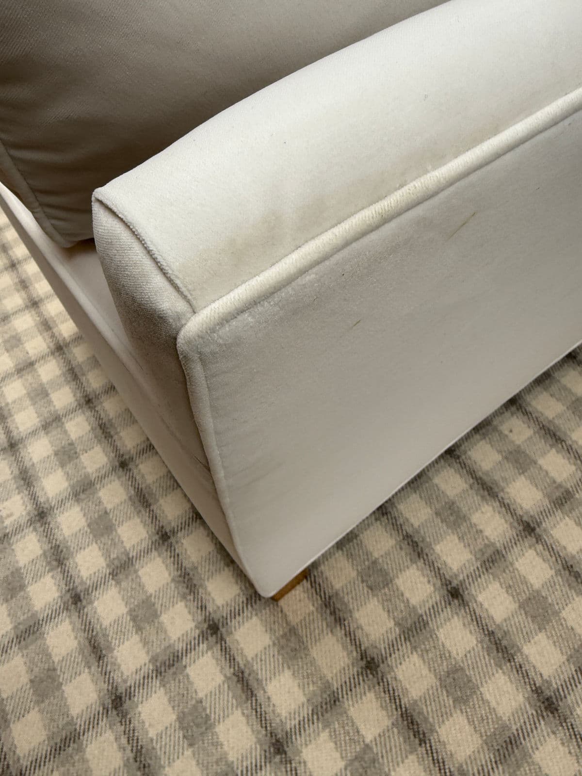 Sunrise Home + Hickory Chair Company White Velvet Loveseat - Thumbnail 13