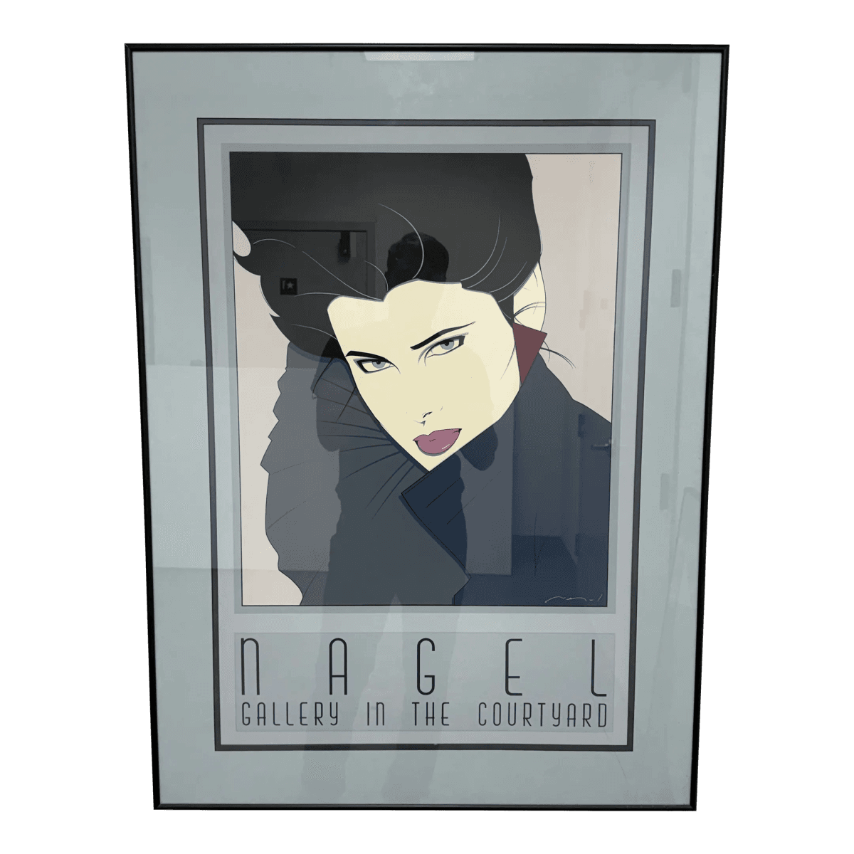 Circa 1980's Patrick Nagels "Gallery in the Courtyard" Silkscreen - Thumbnail 2