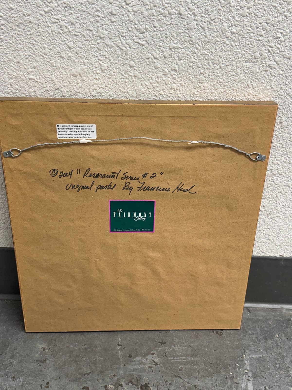 Francine Hurd "Restaurant Series 2" Original Pastel Art Work + Signed, Circa 2004 - Thumbnail 6