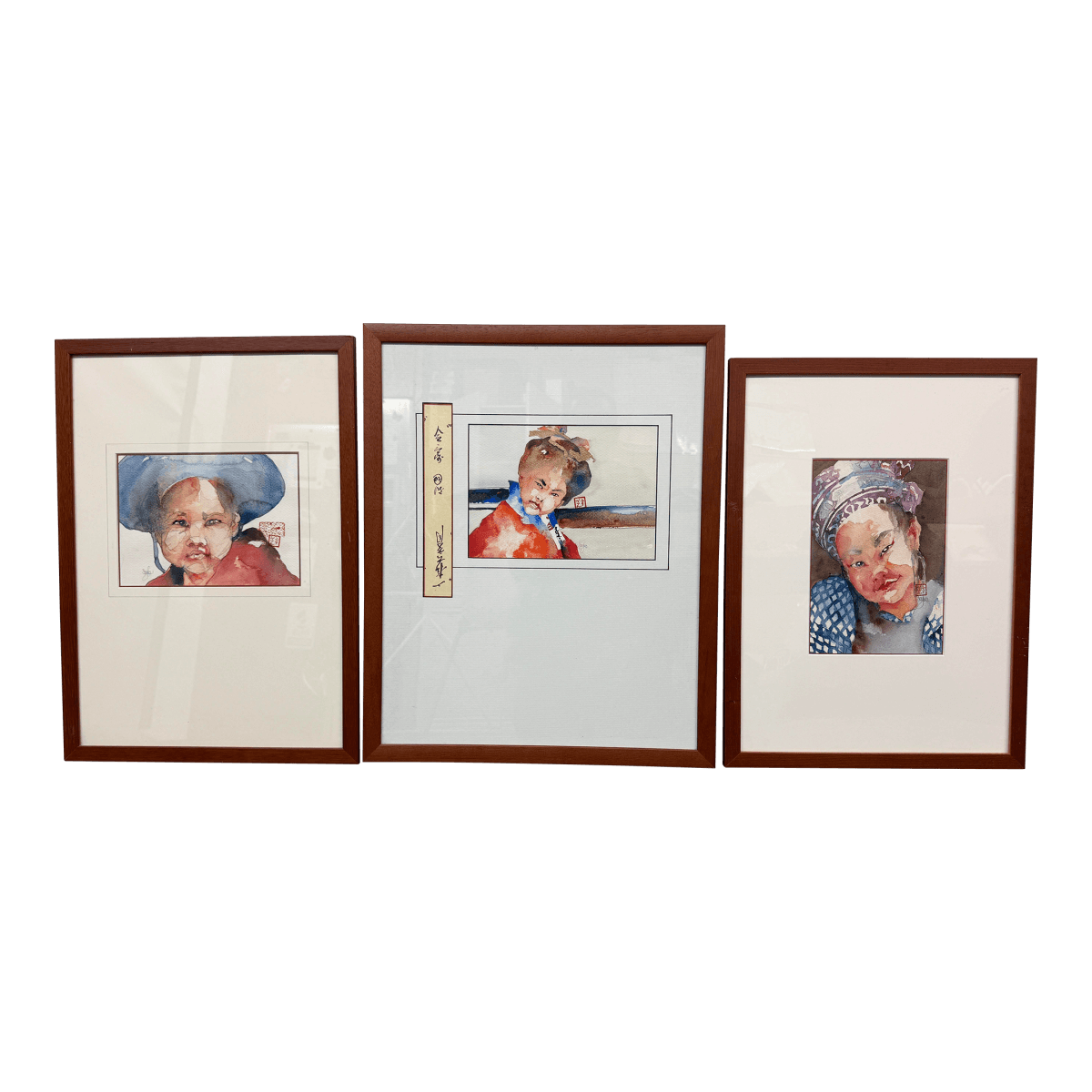 Sayles "Son of Renling" Watercolor Portraits, Set of Three - Thumbnail 2