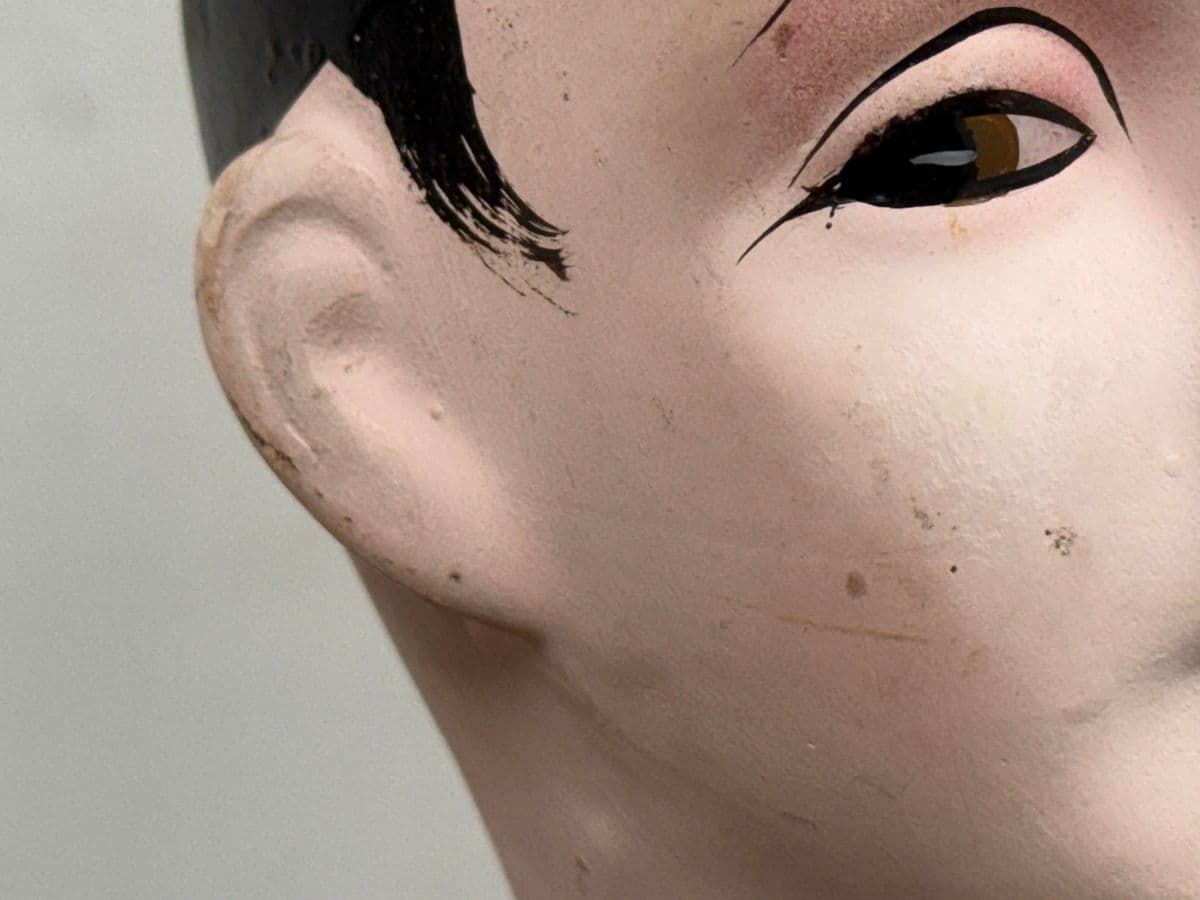 Antique Mannequin Head Hat Stands, Pair - Thumbnail 9