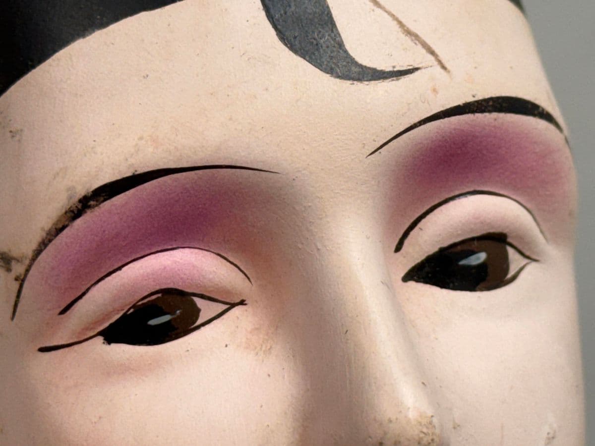 Antique Mannequin Head Hat Stands, Pair - Thumbnail 7