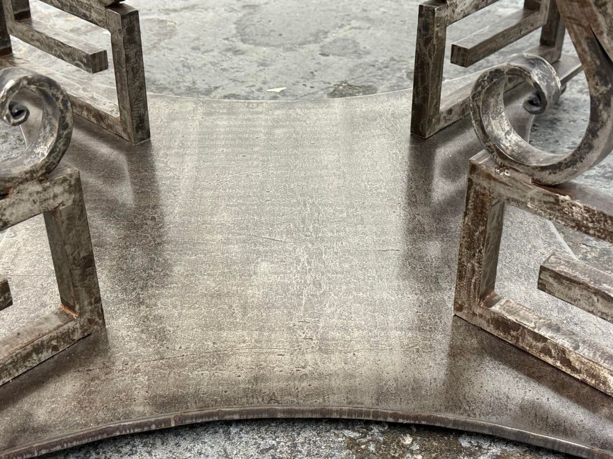 Circa 2004 Directorie Round Iron + Marble Top Table - Thumbnail 12