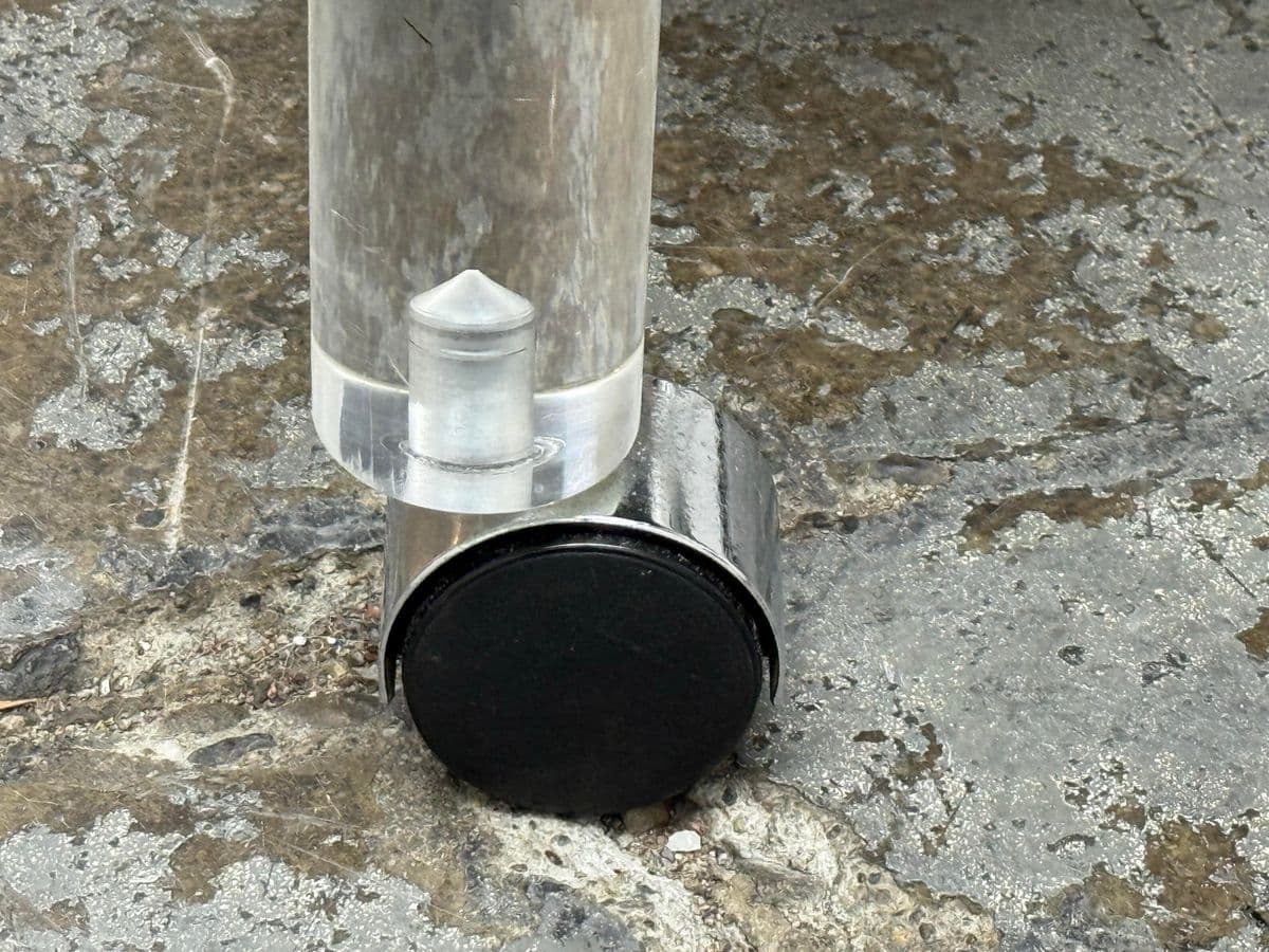 Mid 20th Century Charles Hollis Jones Lucite Chairs + Casters, Set of Four. - Thumbnail 12