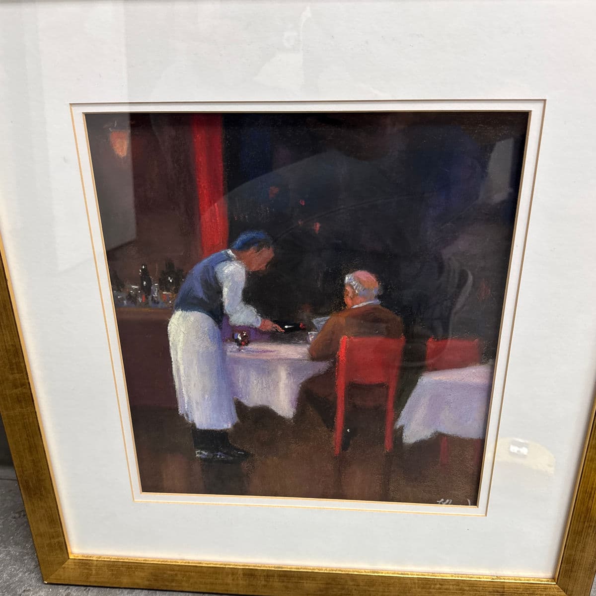 Francine Hurd "Restaurant Series 2" Original Pastel Art Work + Signed, Circa 2004 - Thumbnail 13