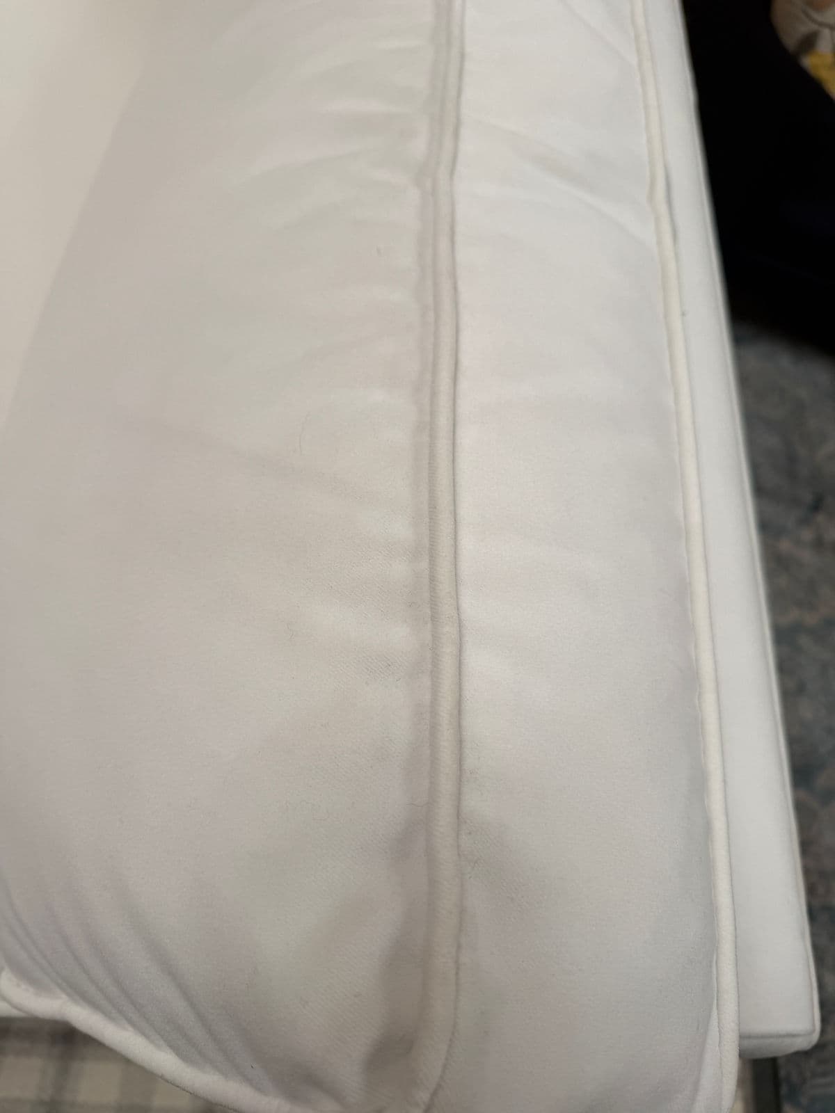 Sunrise Home + Hickory Chair Company White Velvet Loveseat - Thumbnail 9