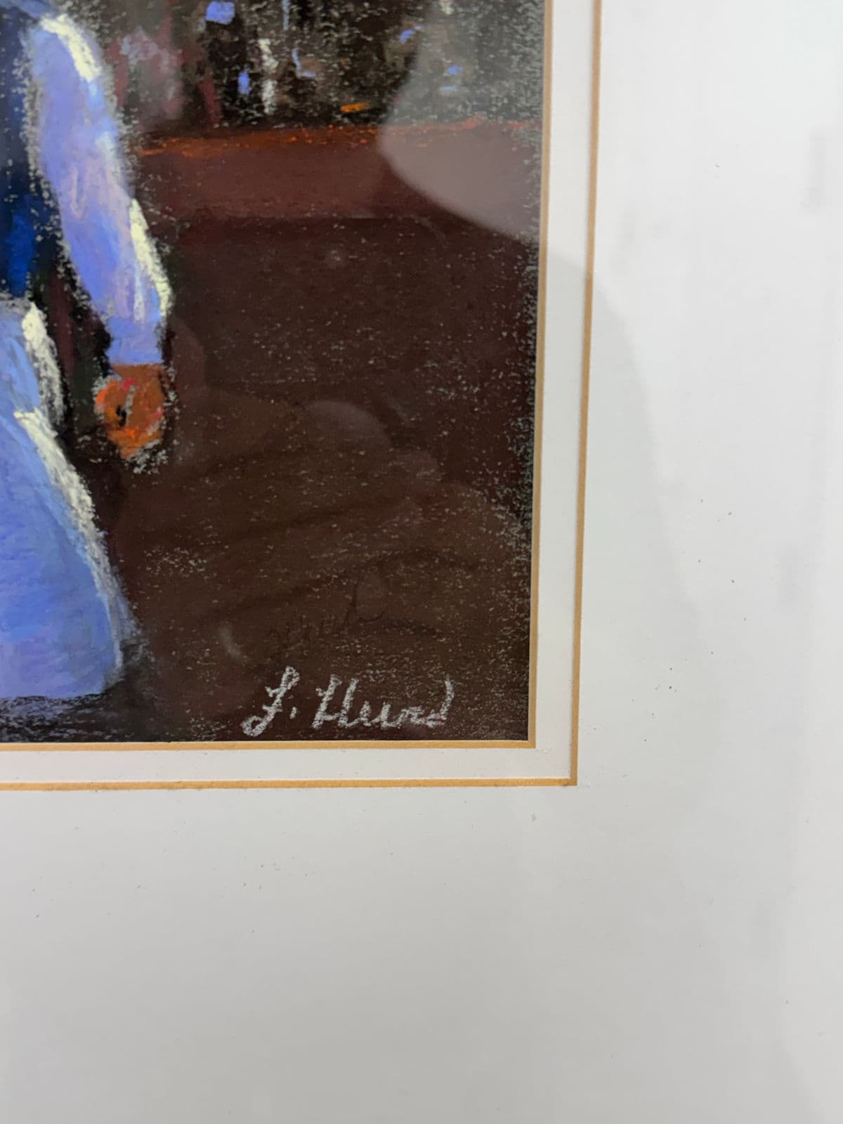 Circa 2004 Francine Hurd "Restaurant Series 1" Original Pastel Art Work, Signed - Thumbnail 5