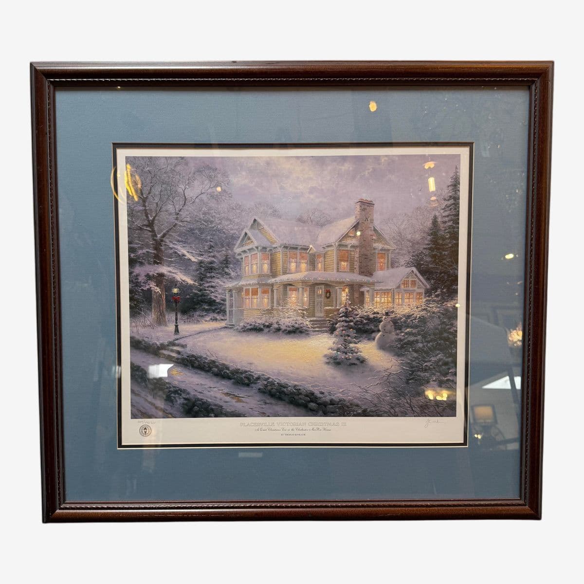 Thomas Kinkade "Placerville Victorian Christmas Iii" LTD Edition 209/495 Print, Signed - Image 1