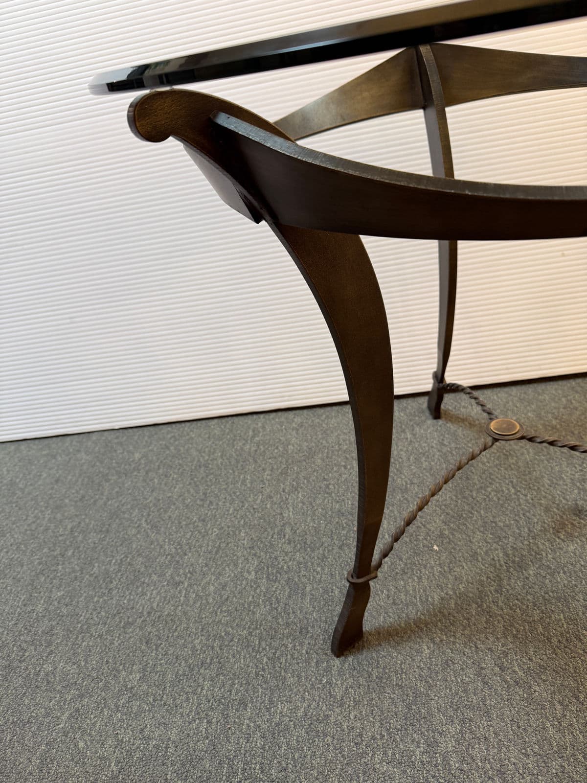 Kollka Style Contemporary Iron + Glass Side Table - Thumbnail 11