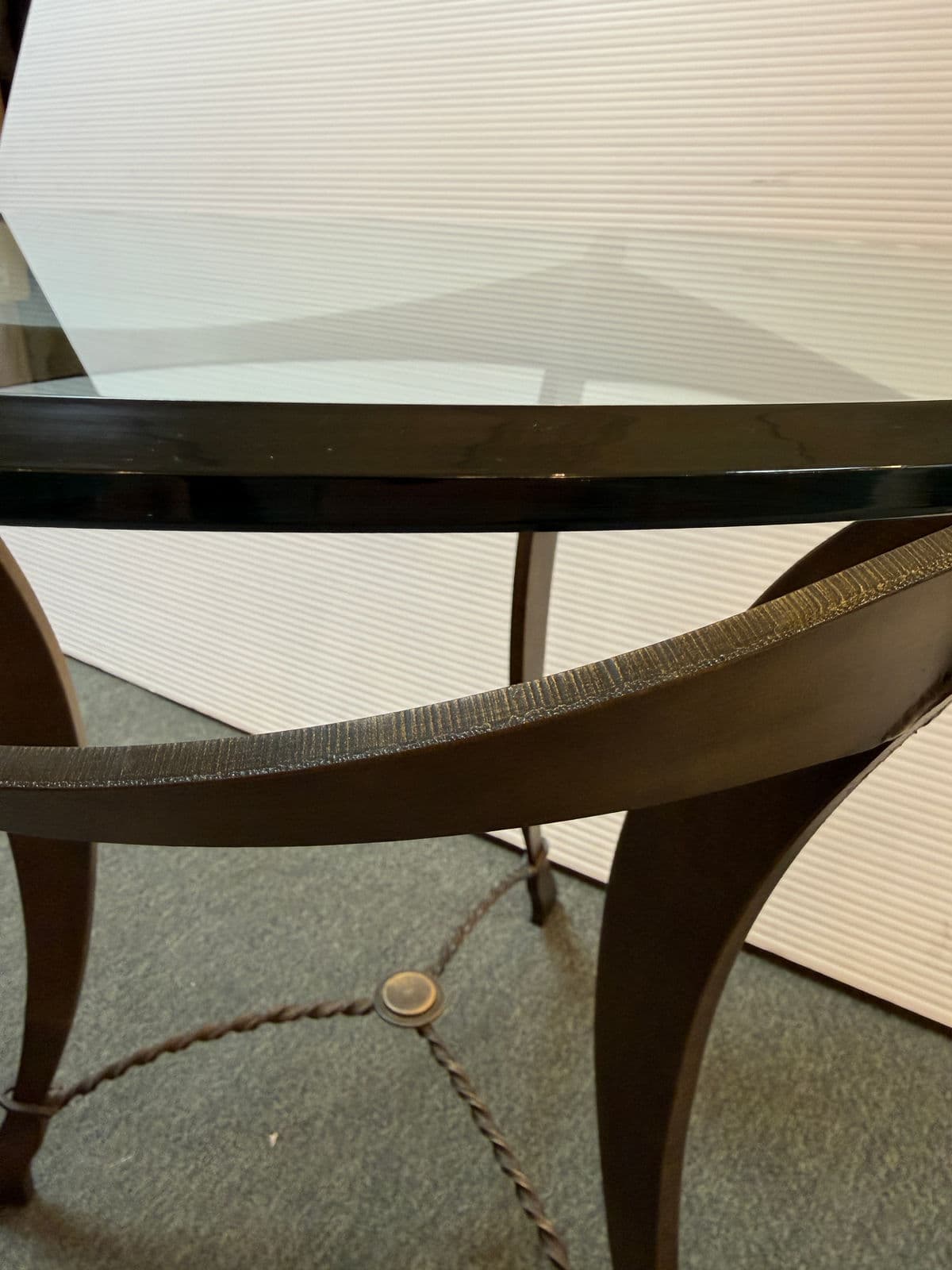 Kollka Style Contemporary Iron + Glass Side Table - Thumbnail 8