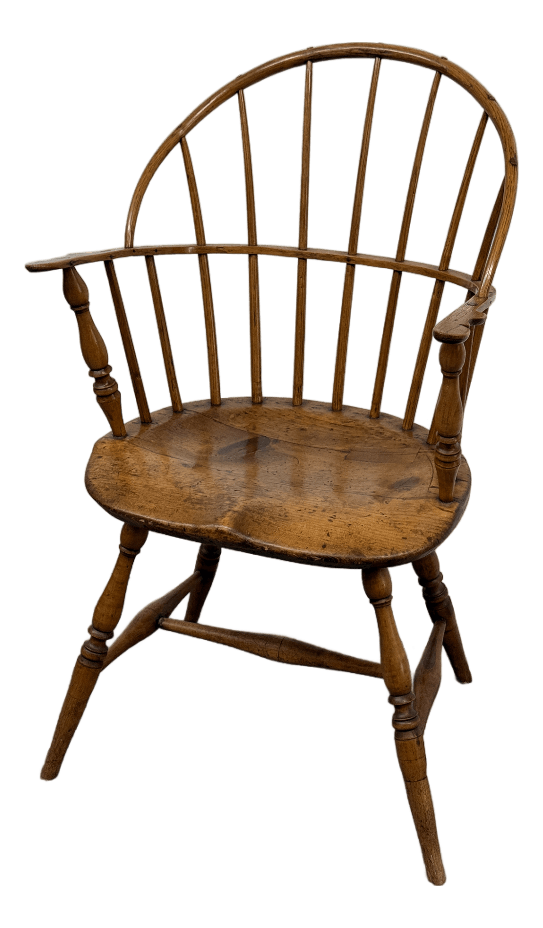 Circa 1785 Sack-Back Windsor Knuckle Armchair - Thumbnail 2
