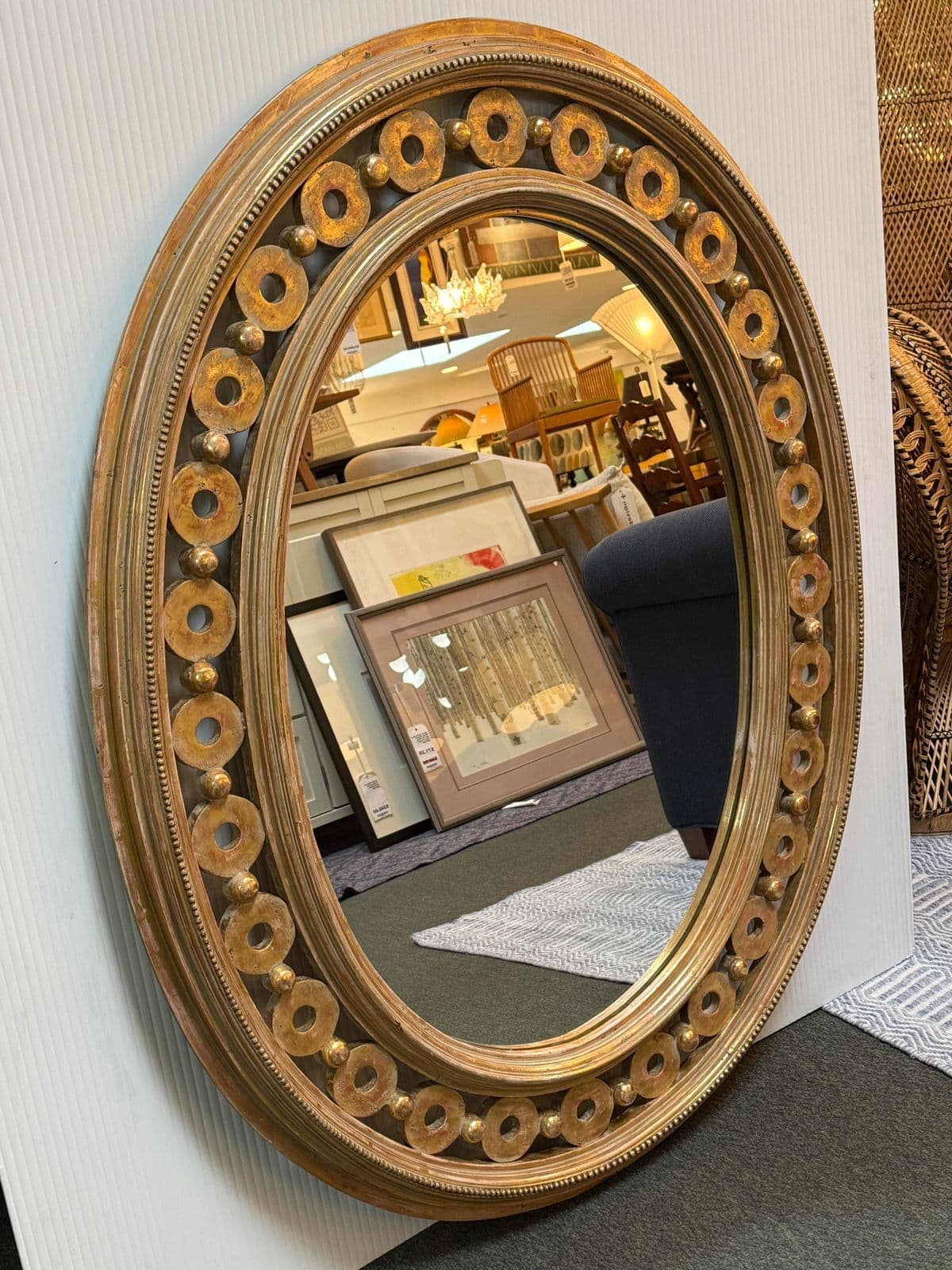 Carved + Gold Gilt Wall Mirror - Thumbnail 3