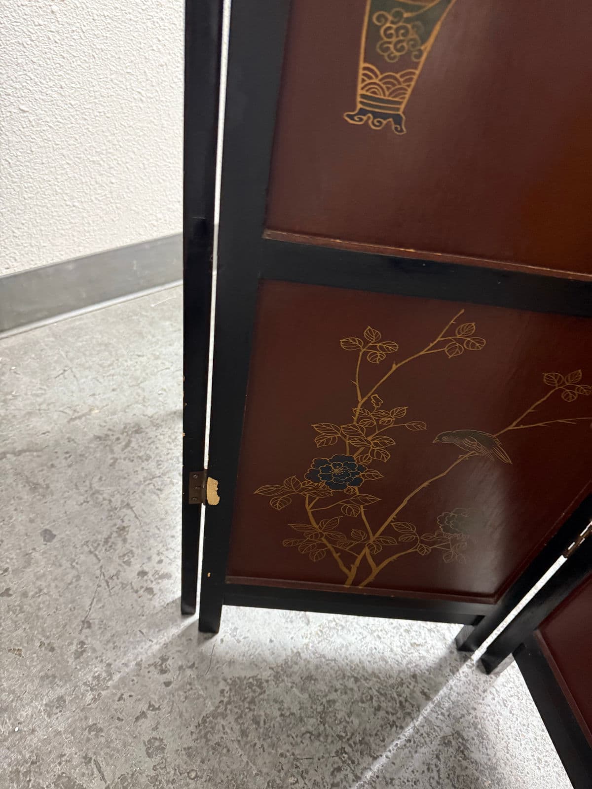 Asian Antique Inspired Double Sided Folding Screen - Thumbnail 8