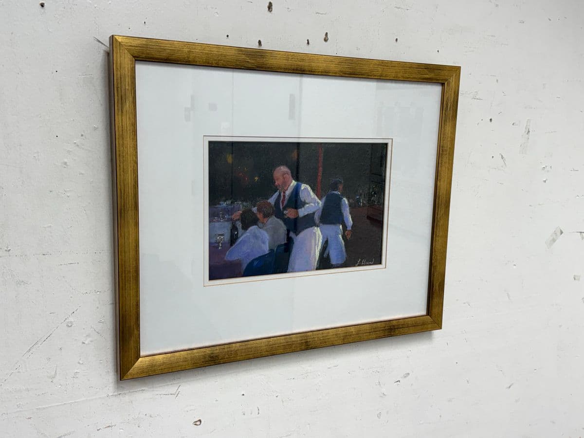 Circa 2004 Francine Hurd "Restaurant Series 1" Original Pastel Art Work, Signed - Thumbnail 7