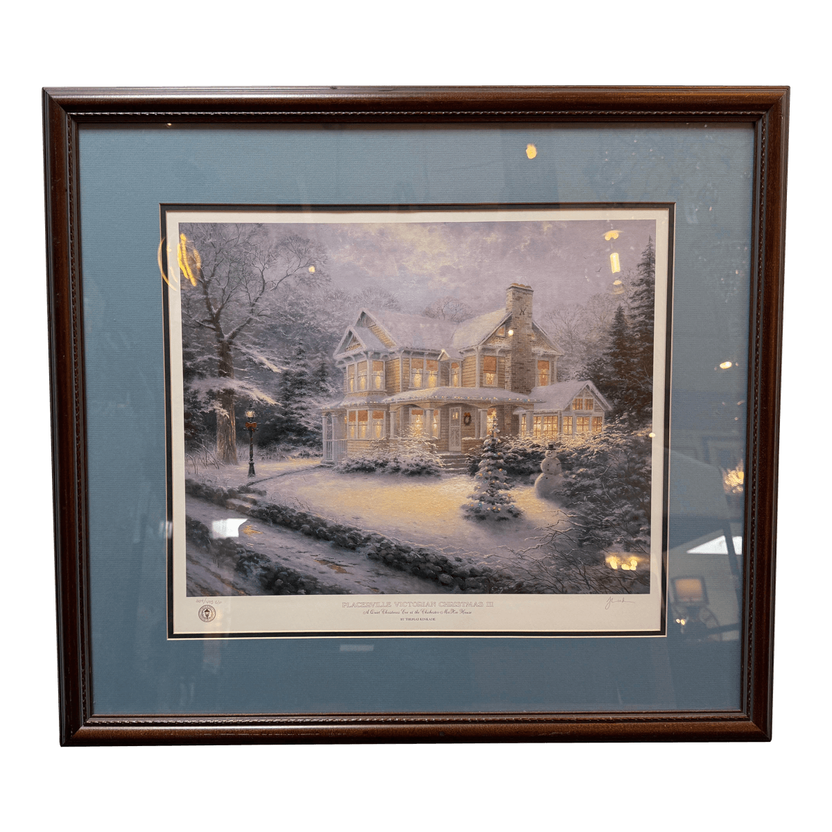 Thomas Kinkade "Placerville Victorian Christmas Iii" LTD Edition 209/495 Print, Signed - Thumbnail 2
