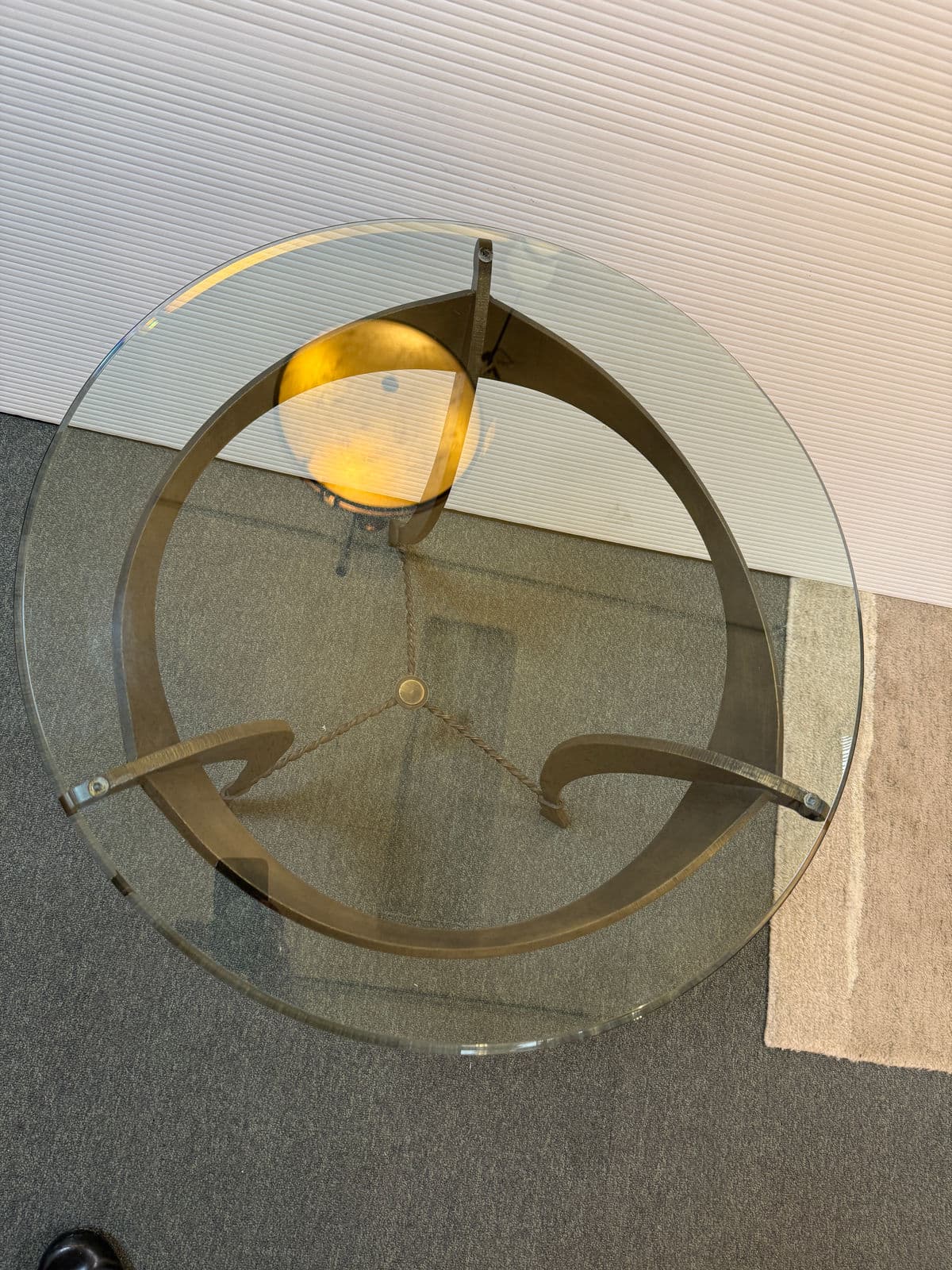 Kollka Style Contemporary Iron + Glass Side Table - Thumbnail 6