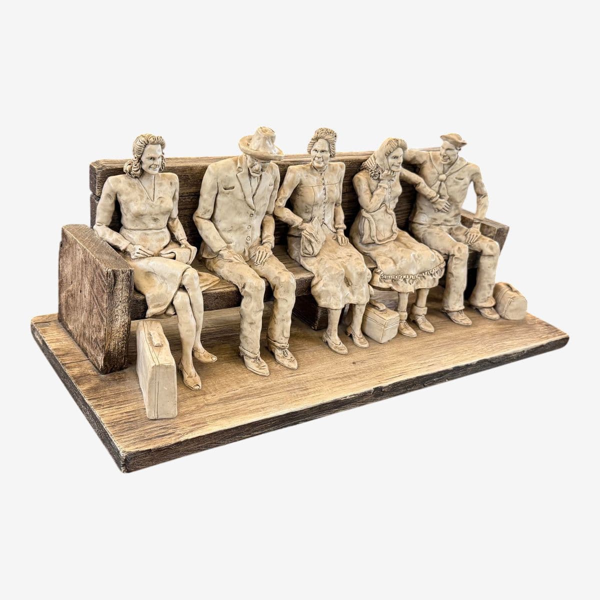 Circa 1990's Betty Difuntorum "The Waiting" Resin Sculpture - Image 1