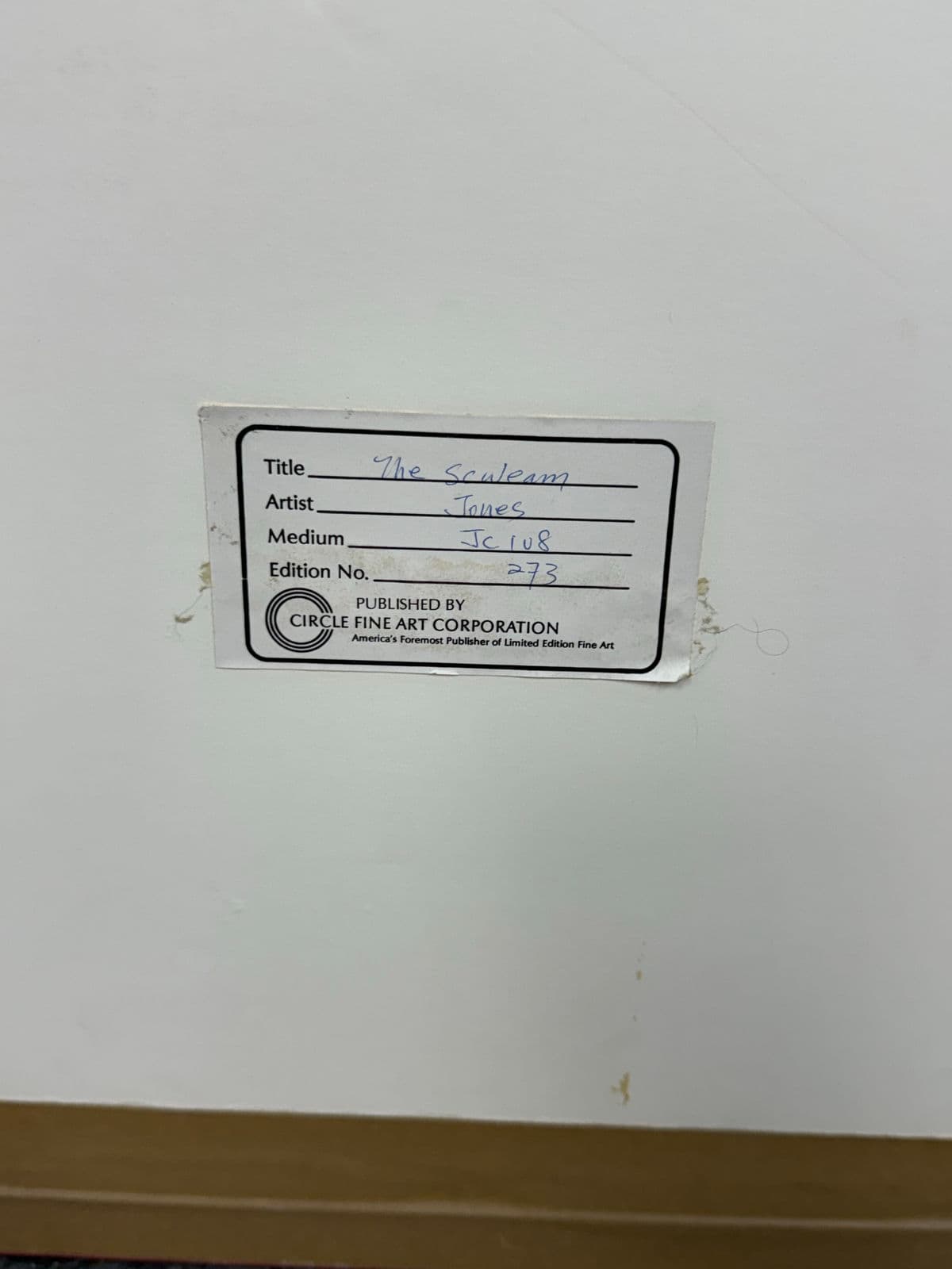 Circa 1980's Fine Circle Arts Chuck Jones "The Scweam", Limited Edition Print - Thumbnail 12