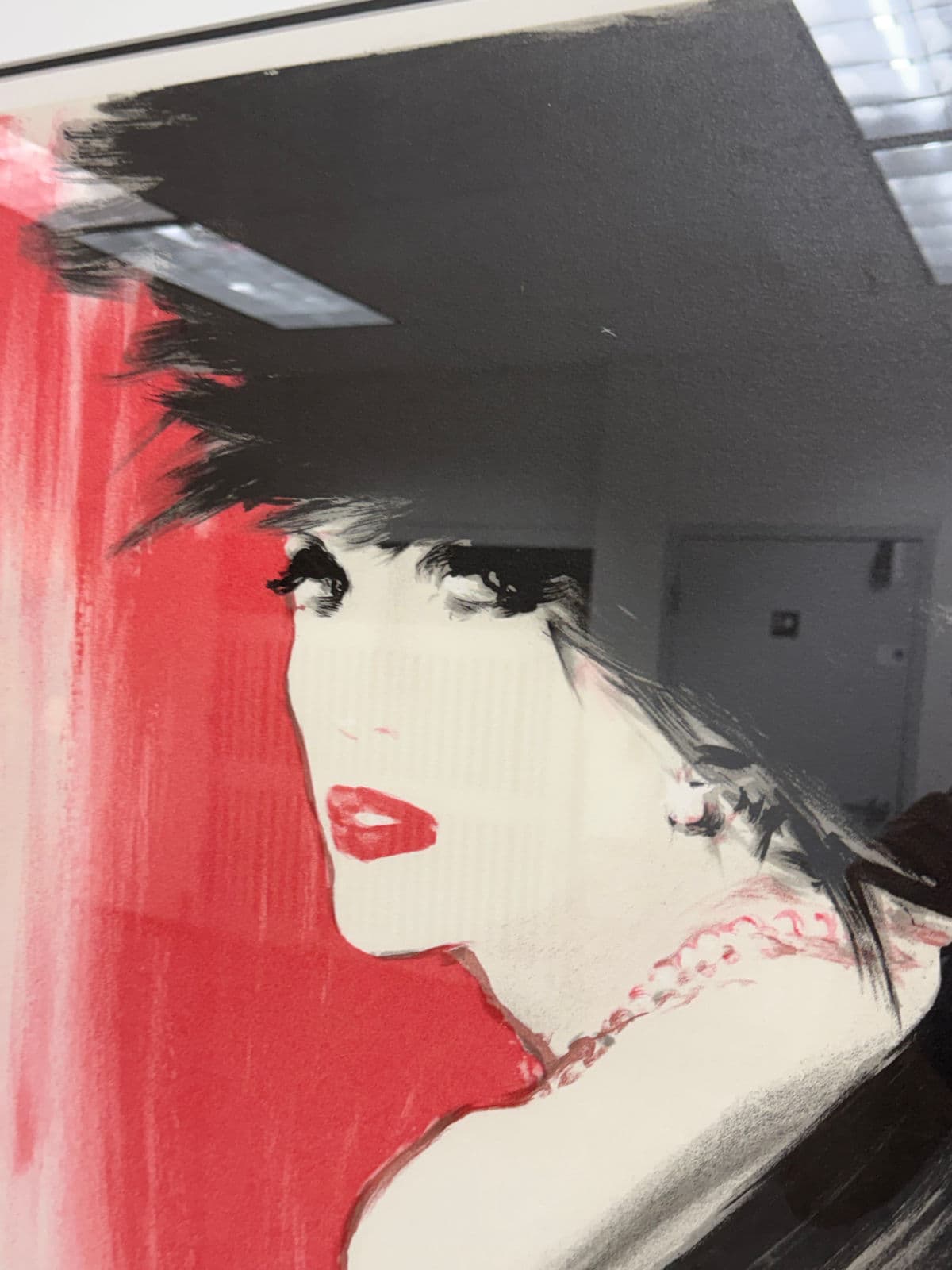 Circa 1990 Fashion Illustrator René Gruau "La Belle en Noir" Artist Proof, Framed - Thumbnail 10