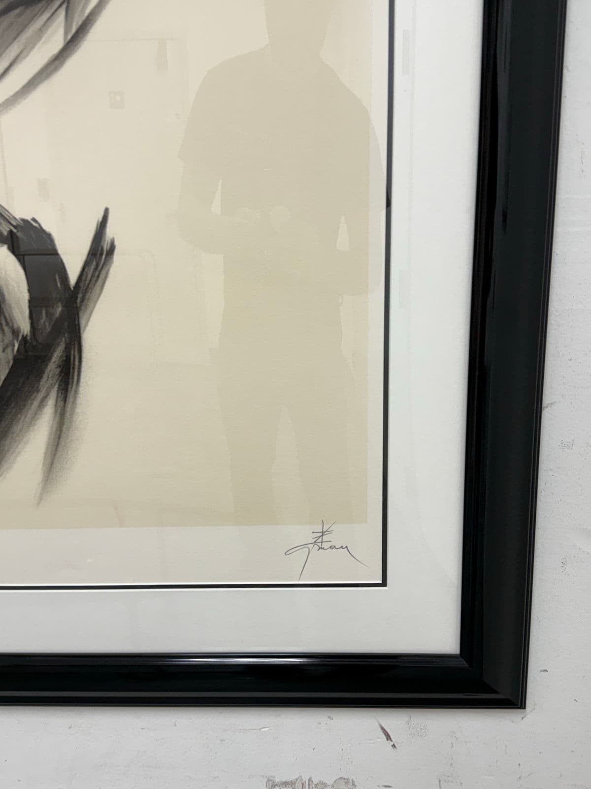 Circa 1990 Fashion Illustrator René Gruau "La Belle en Noir" Artist Proof, Framed - Thumbnail 5