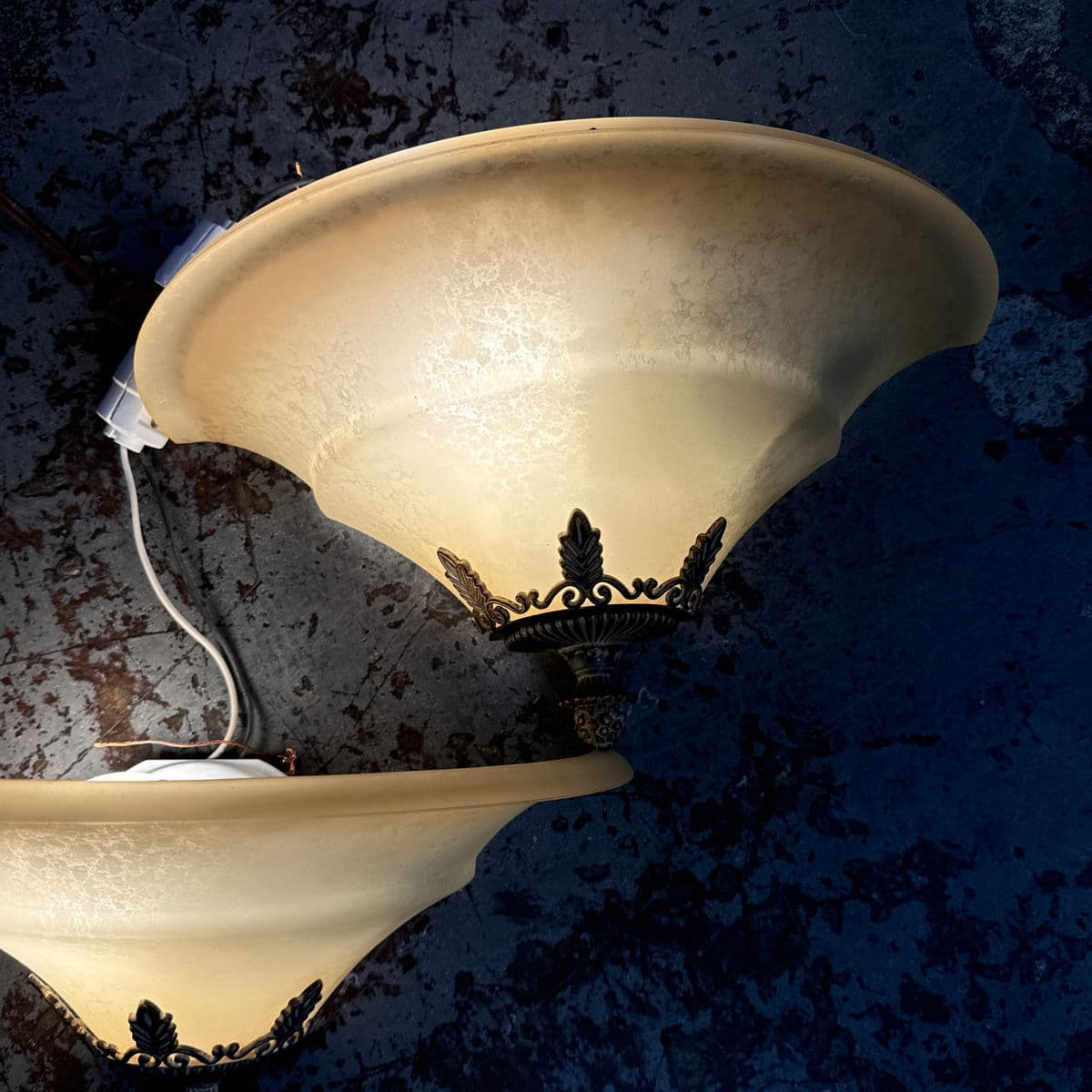 Neoclassical Inspired Frosted Glass Wall Sconces, Pair - Thumbnail 11