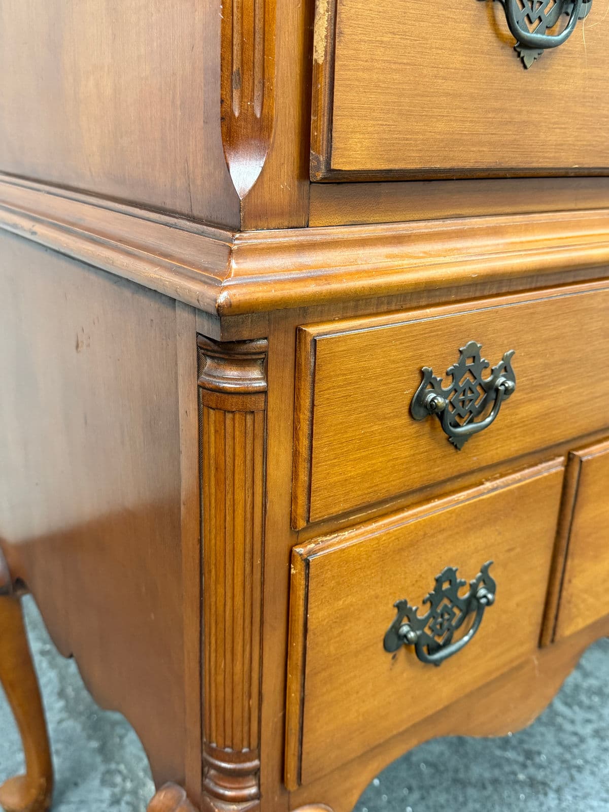 Vintage Georgian Style Highboy Dresser - Thumbnail 9