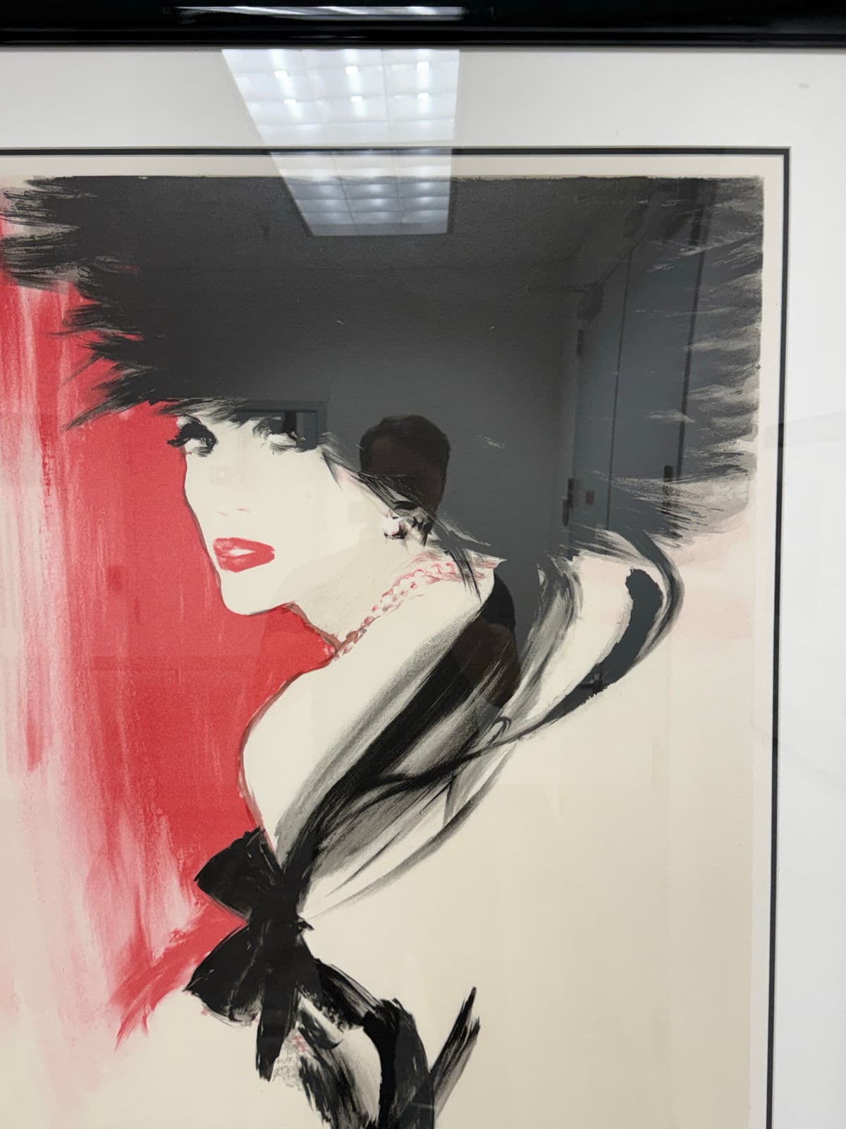 Circa 1990 Fashion Illustrator René Gruau "La Belle en Noir" Artist Proof, Framed - Thumbnail 11