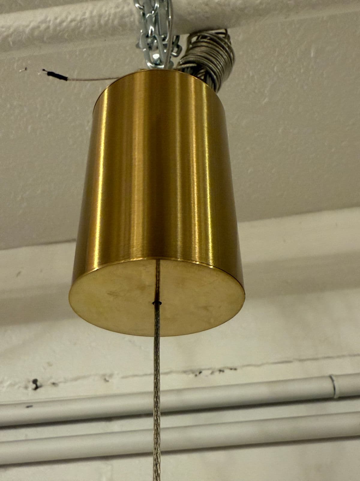 Bomma Lens Single Pendant, White With Brass - Thumbnail 12